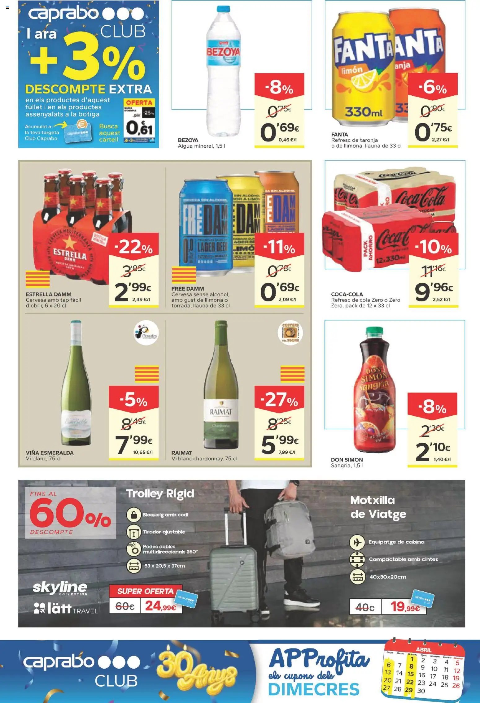 Caprabo folleto Club 30 anys
