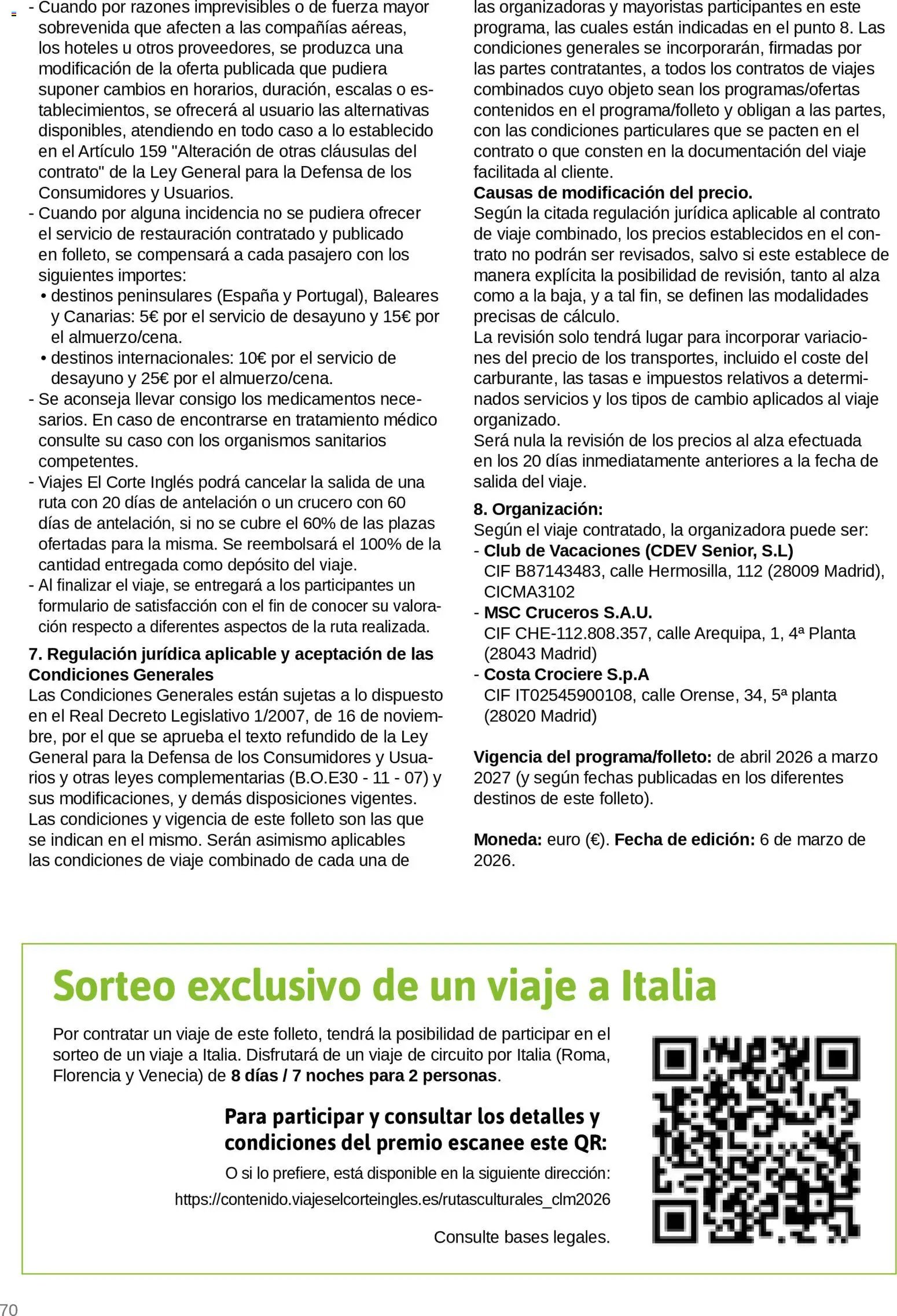Viajes El Corte Inglés Turismo Social Castilla La Mancha