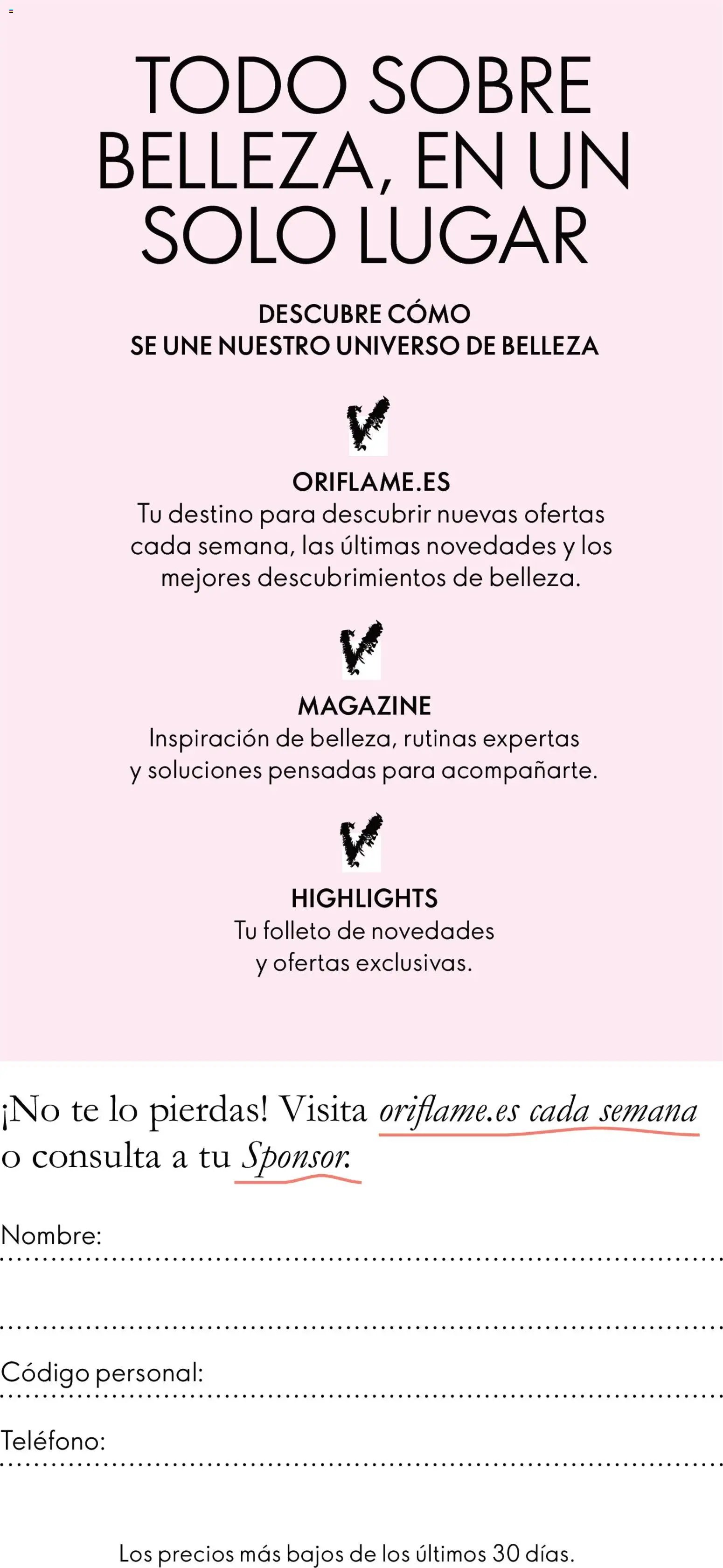Oriflame Folleto Campaña 14 Highligts