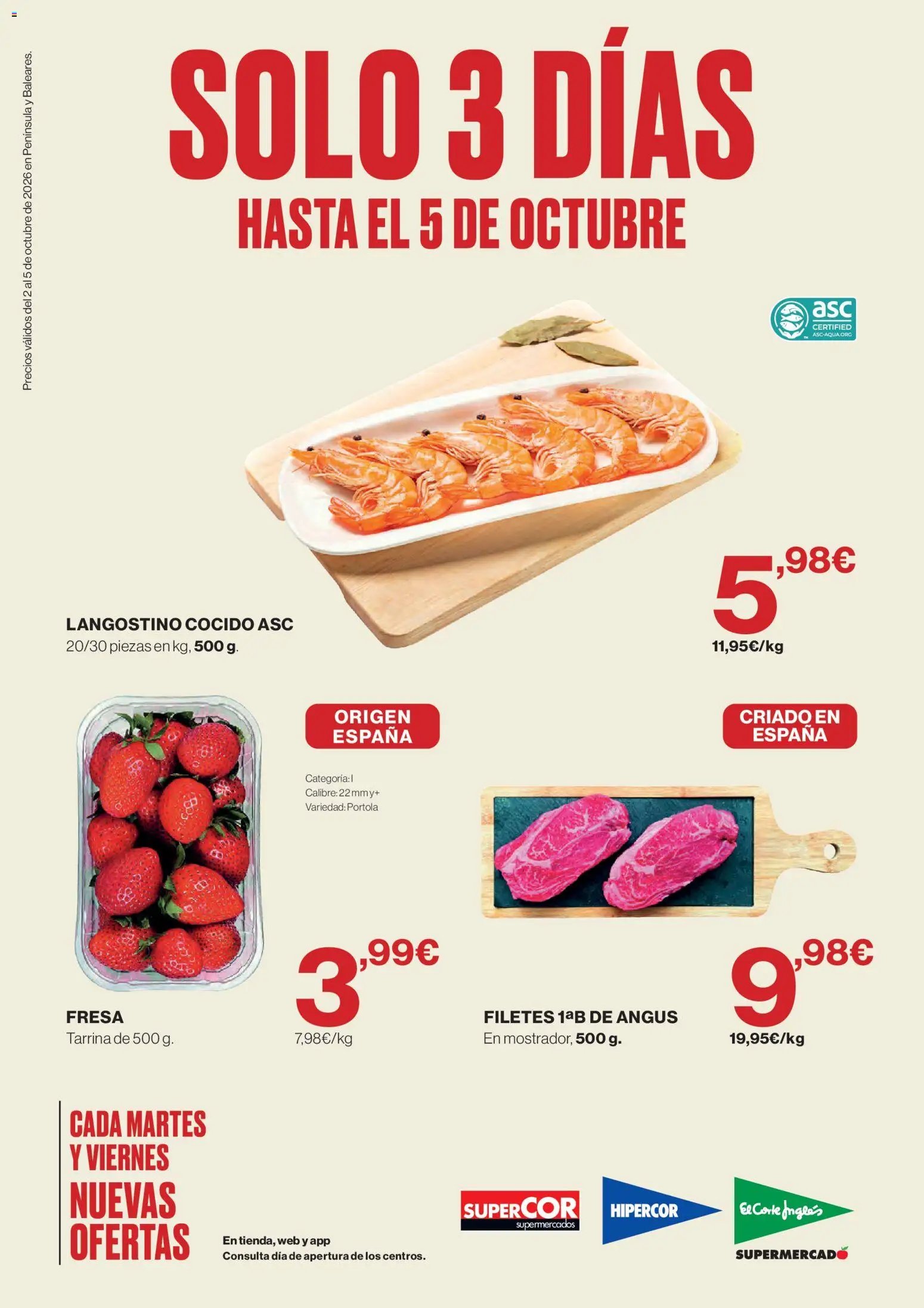 Hipercor Solo 3 días