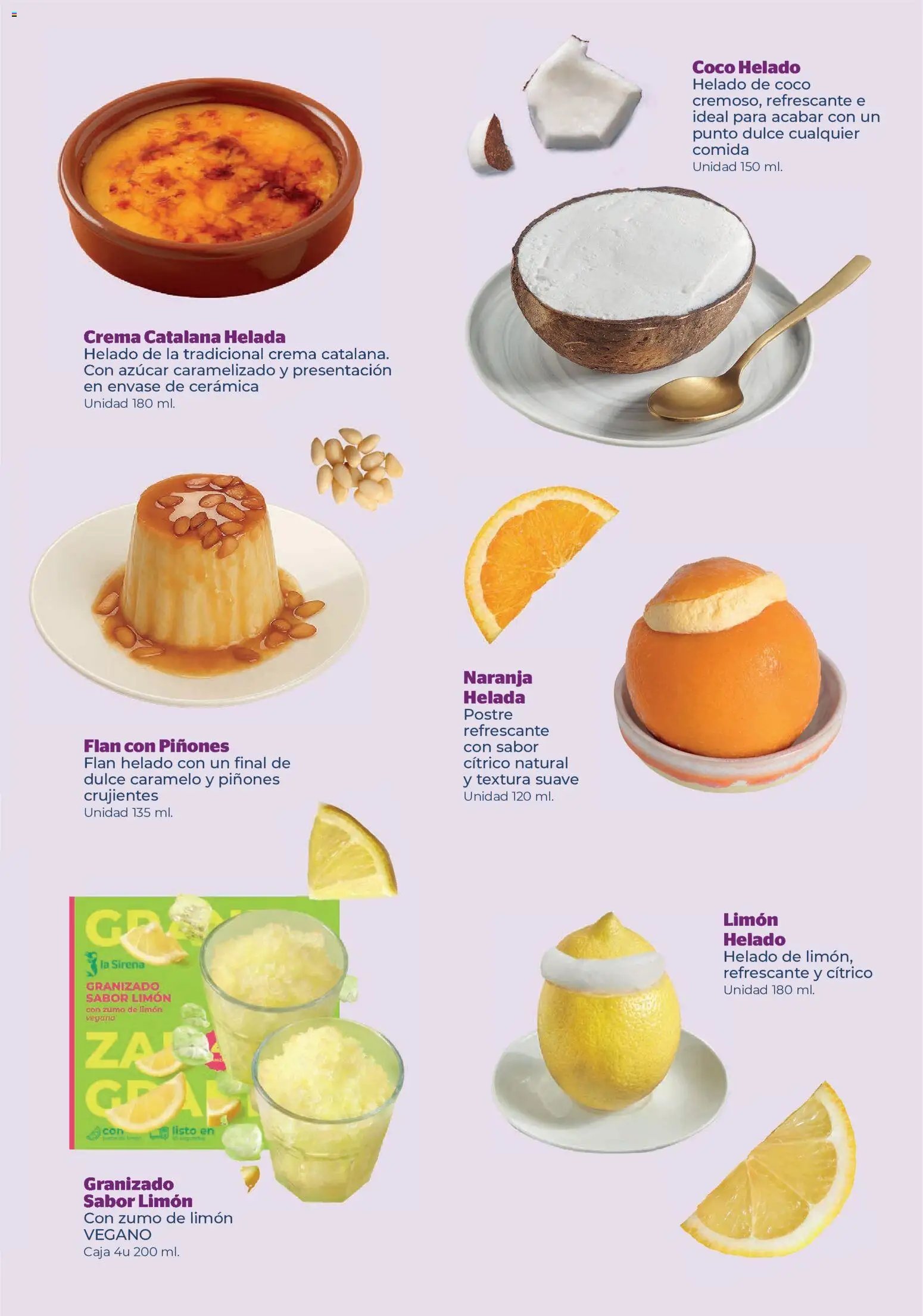 La Sirena Catálogo de helados