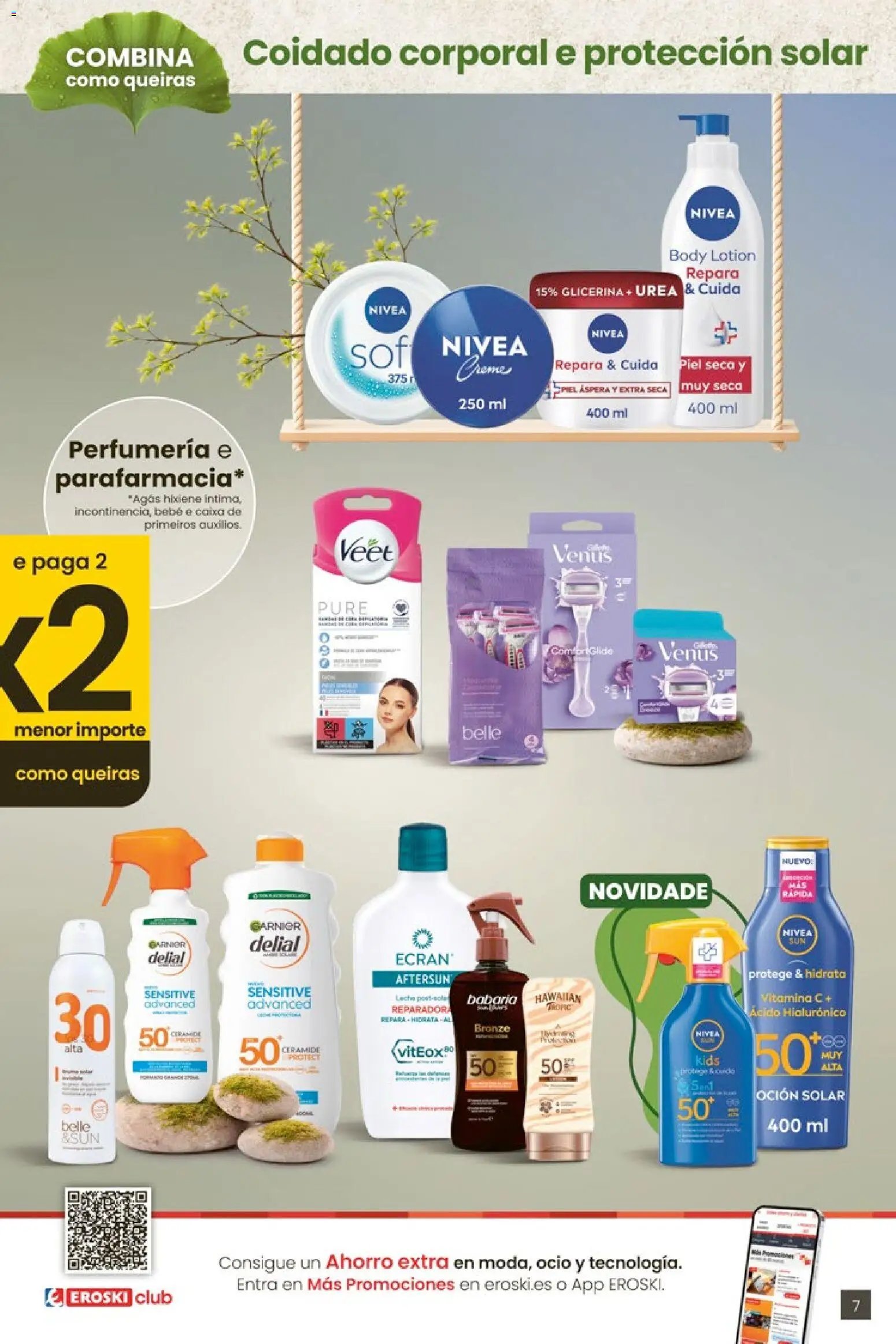 Eroski 3x2 En toda  la perfumería y parafarmacia
