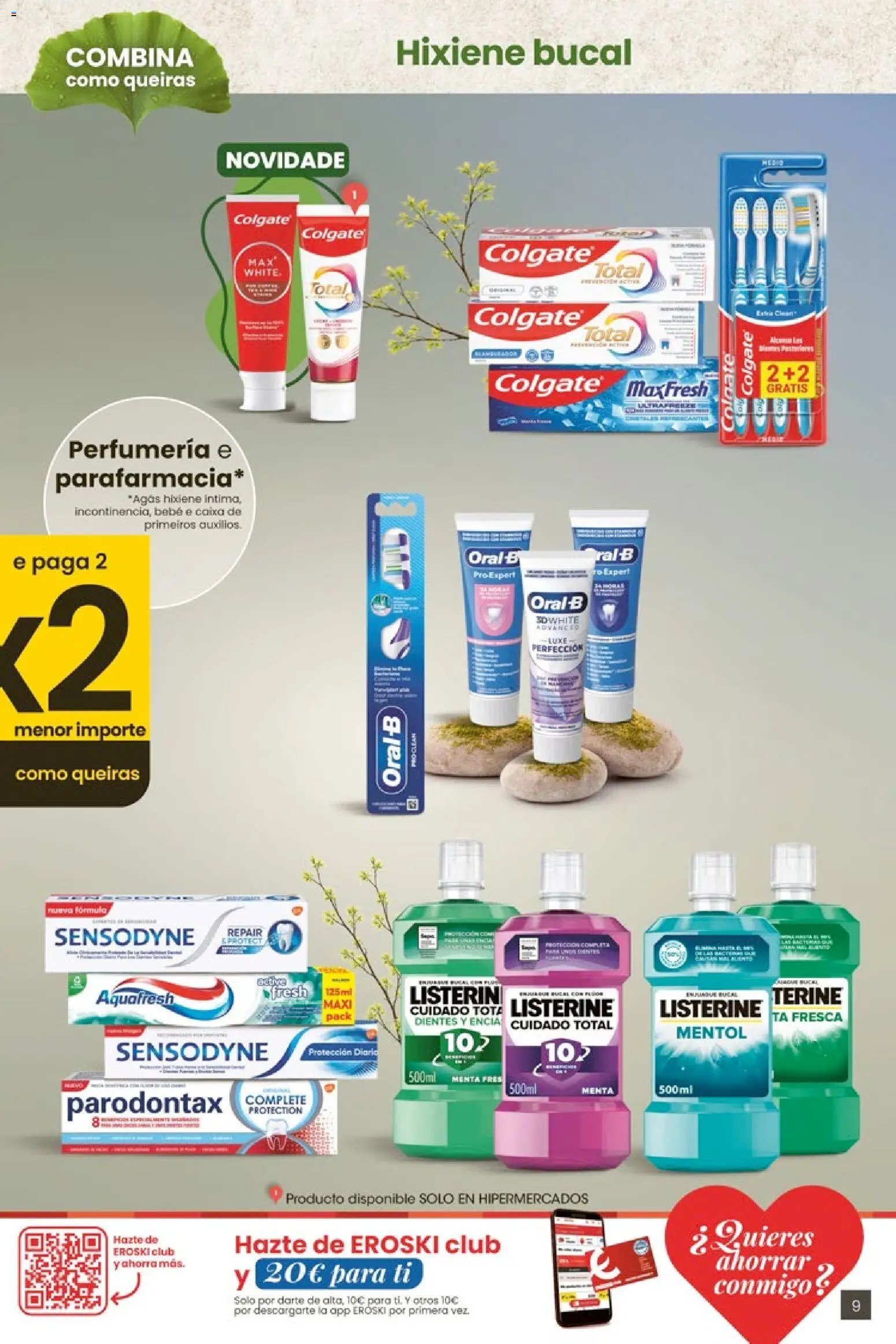 Eroski 3x2 En toda  la perfumería y parafarmacia