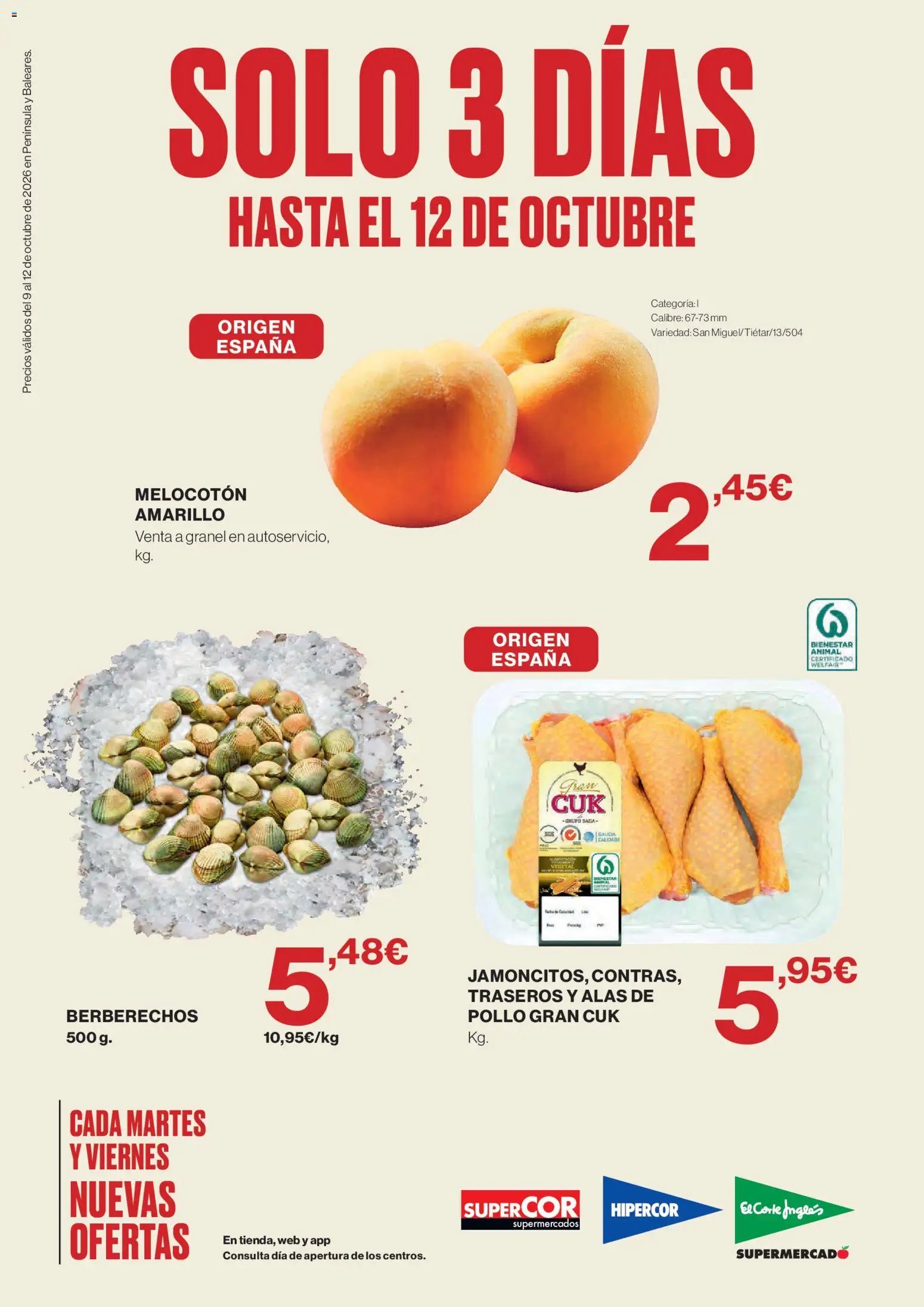 Hipercor Solo 3 días
