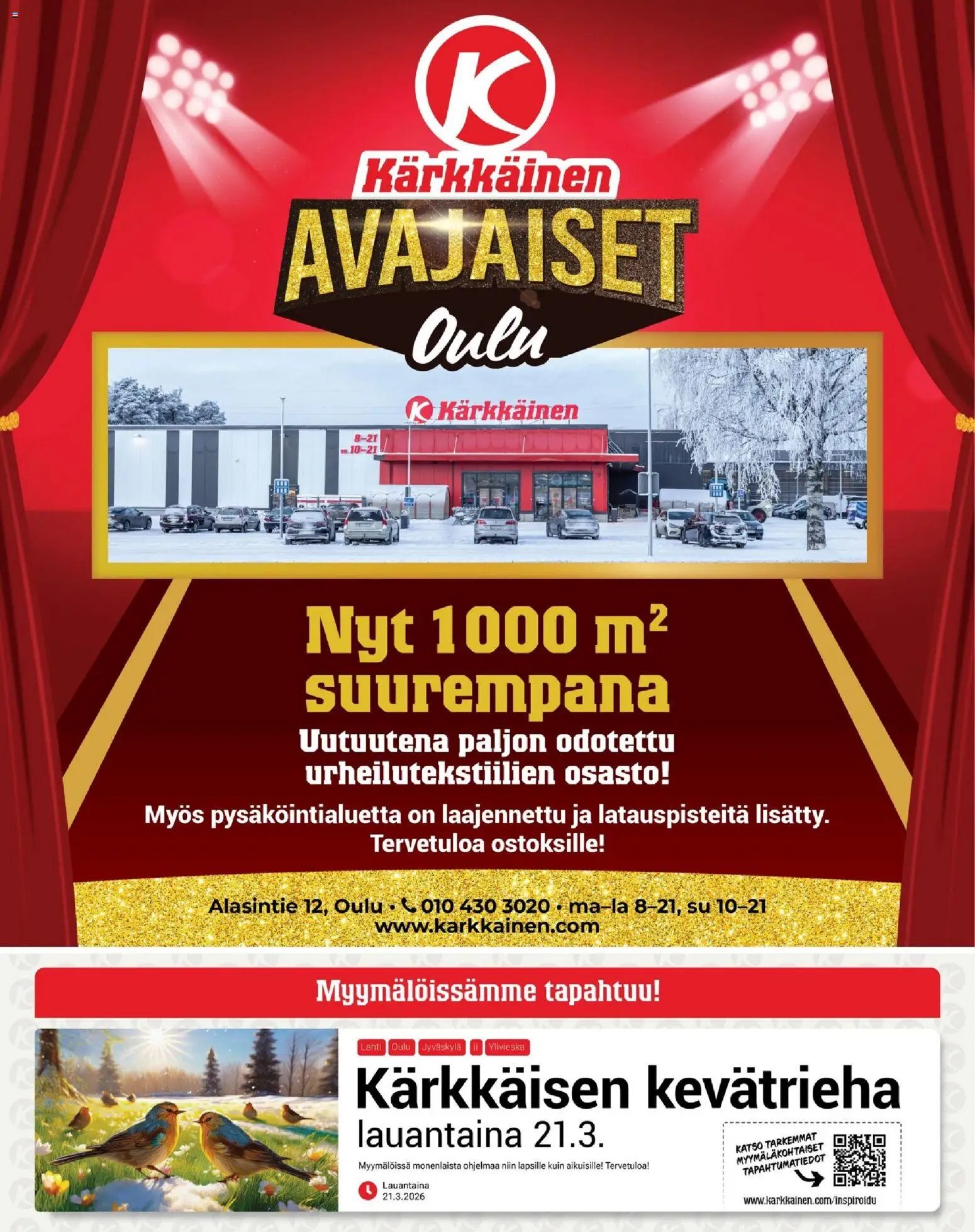 Kärkkäinen tarjoukset - Avajaiset Oulu
