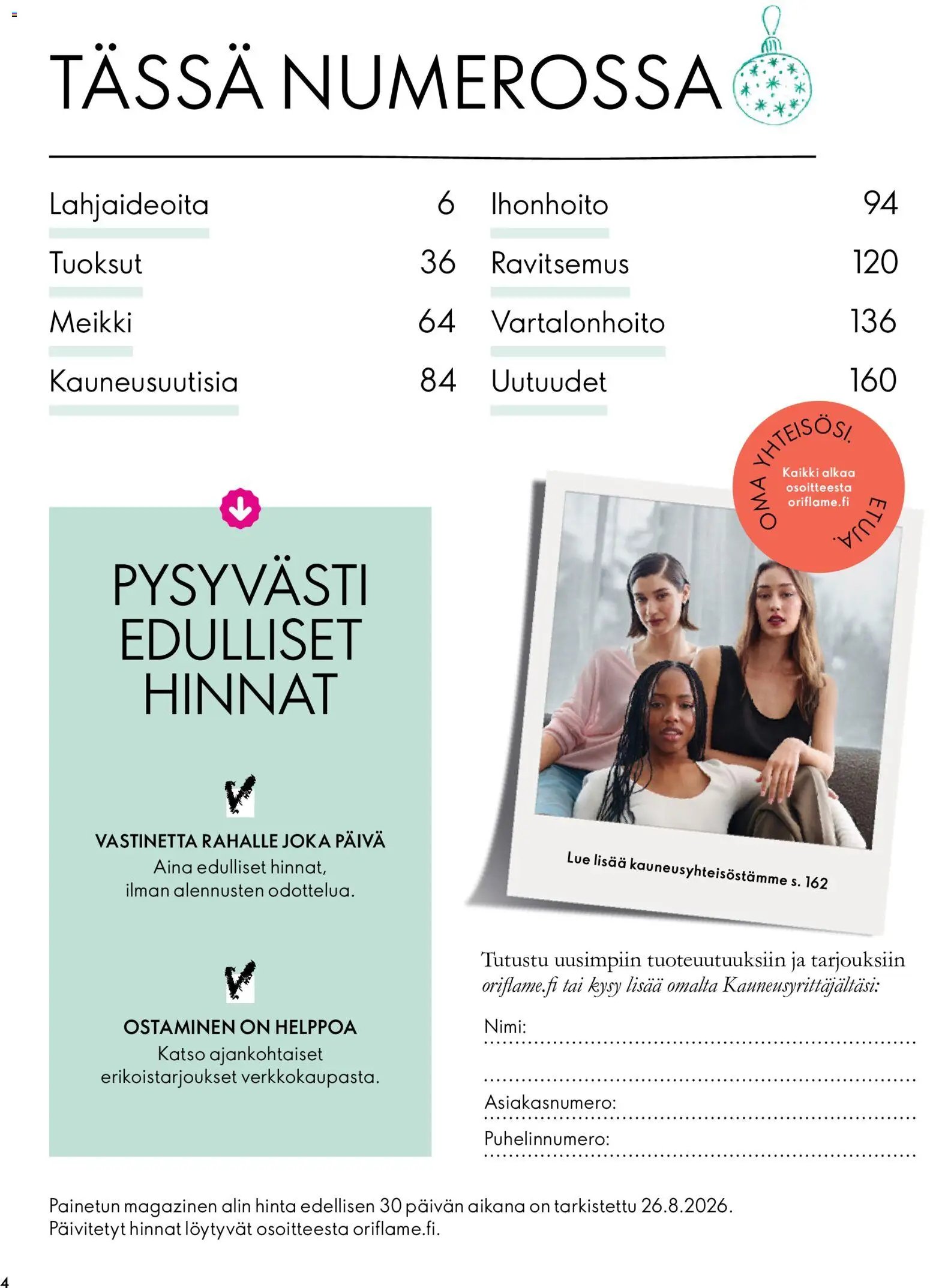 Oriflame tarjoukset