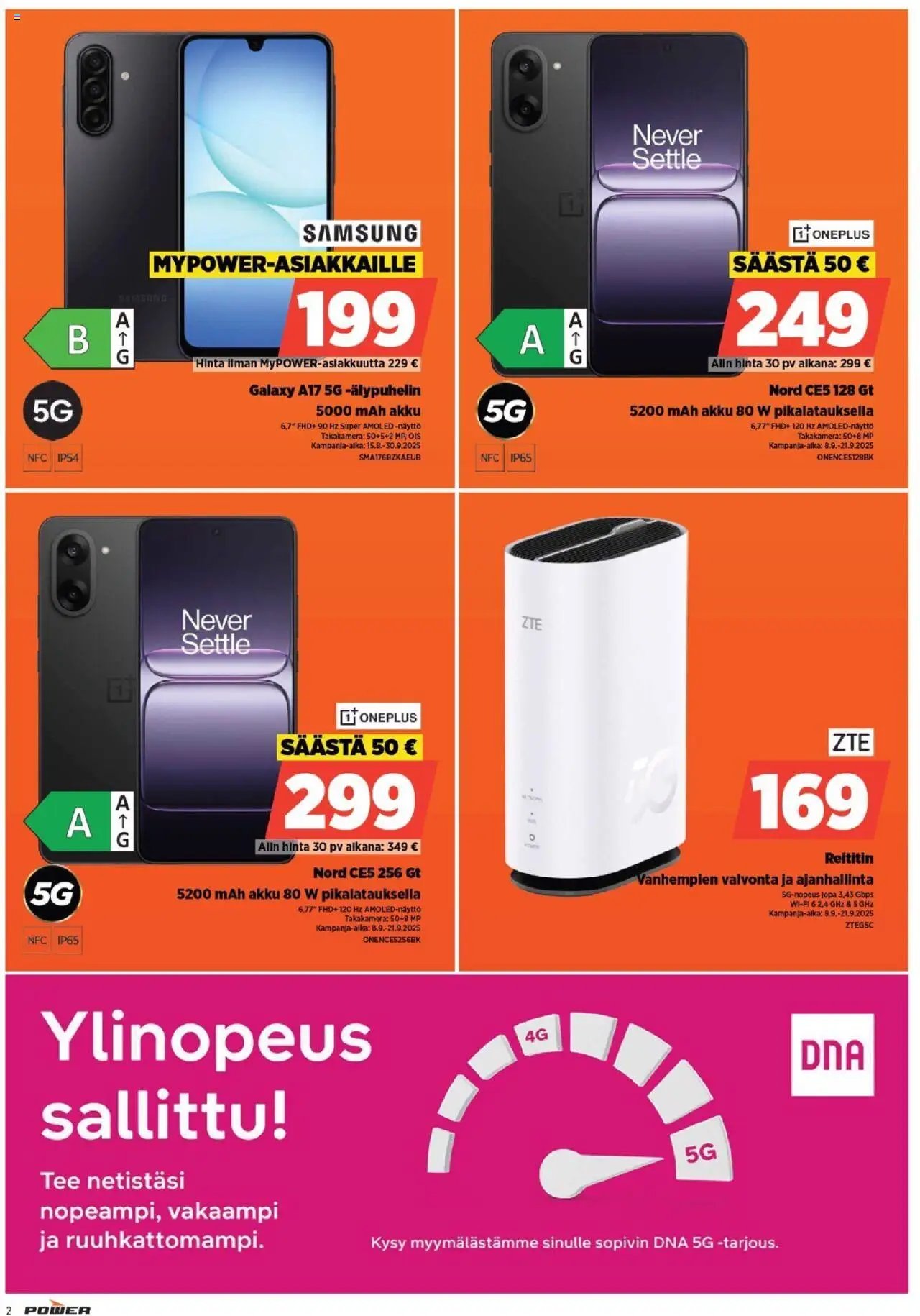 Power tarjoukset (2025-09-15 - 2025-09-30)