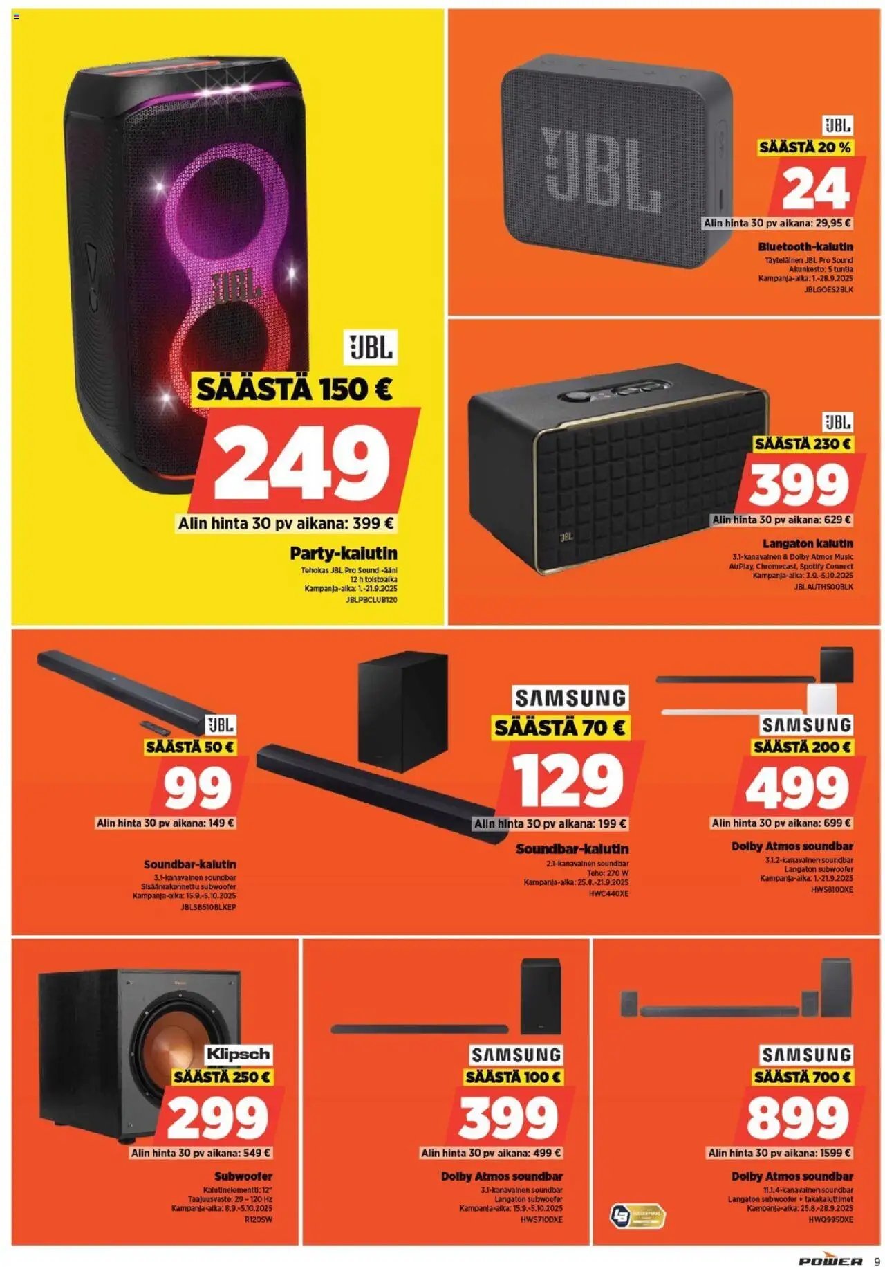Power tarjoukset (2025-09-15 - 2025-09-30)
