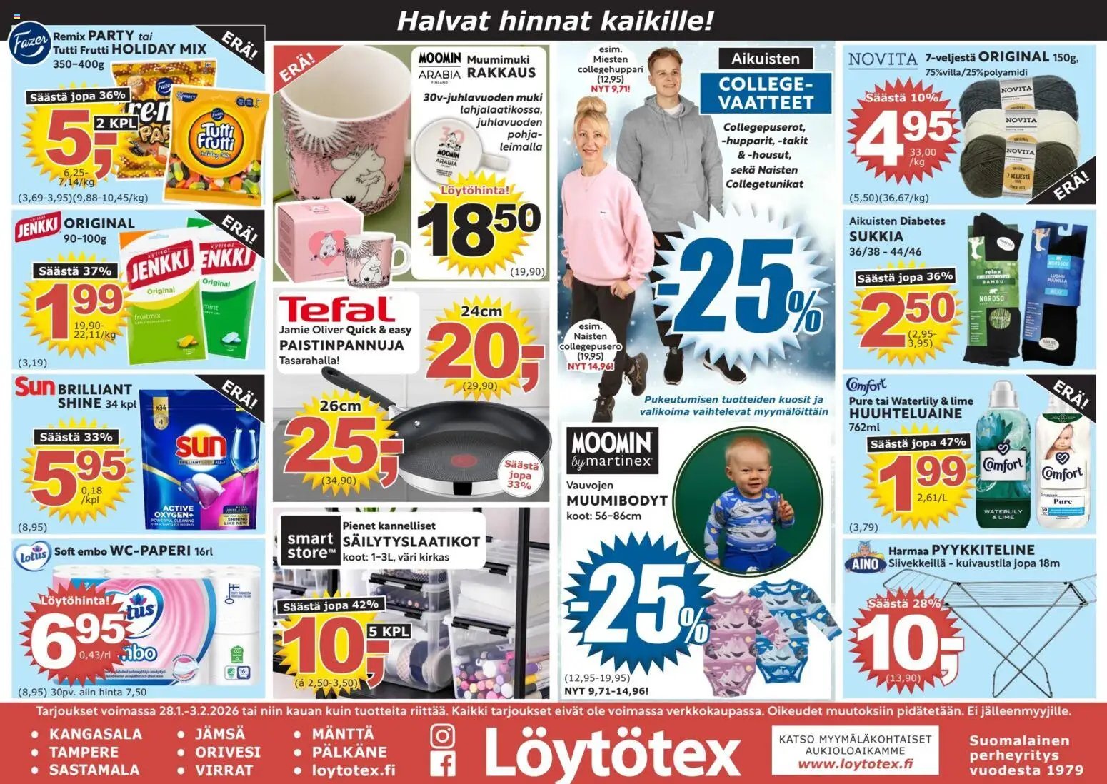 Löytötex tarjoukset