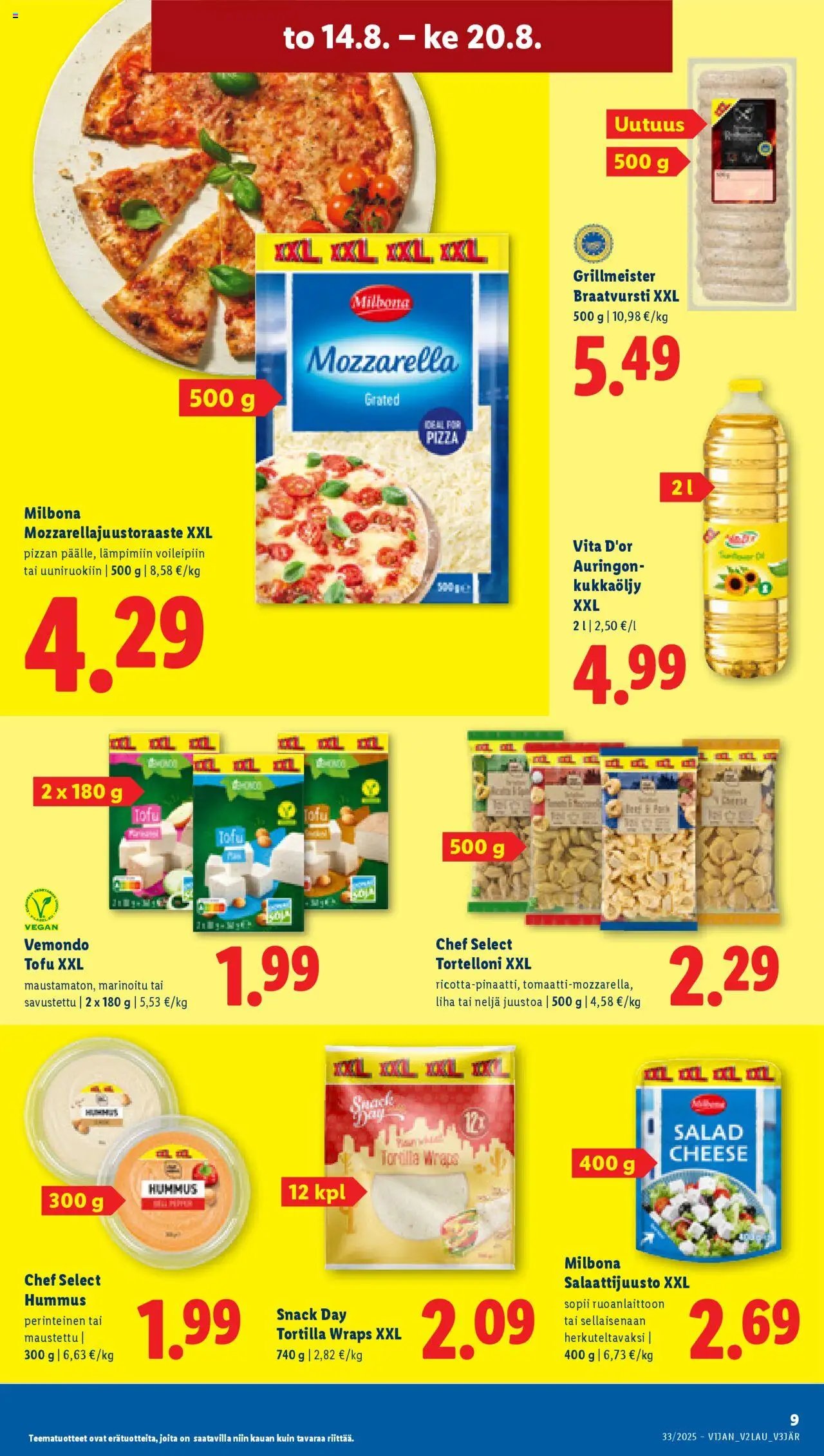 Lidl tarjoukset - Tampere (2025-08-14 - 2025-08-20)
