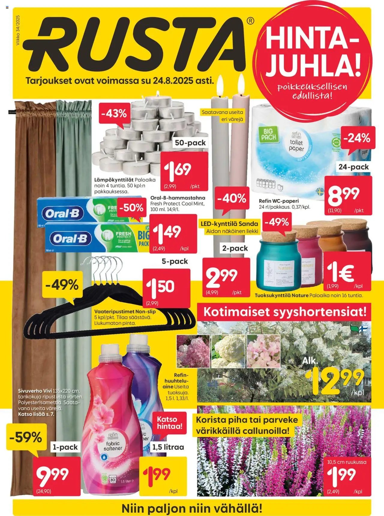 Rusta tarjoukset (2025-08-18 - 2025-08-24)