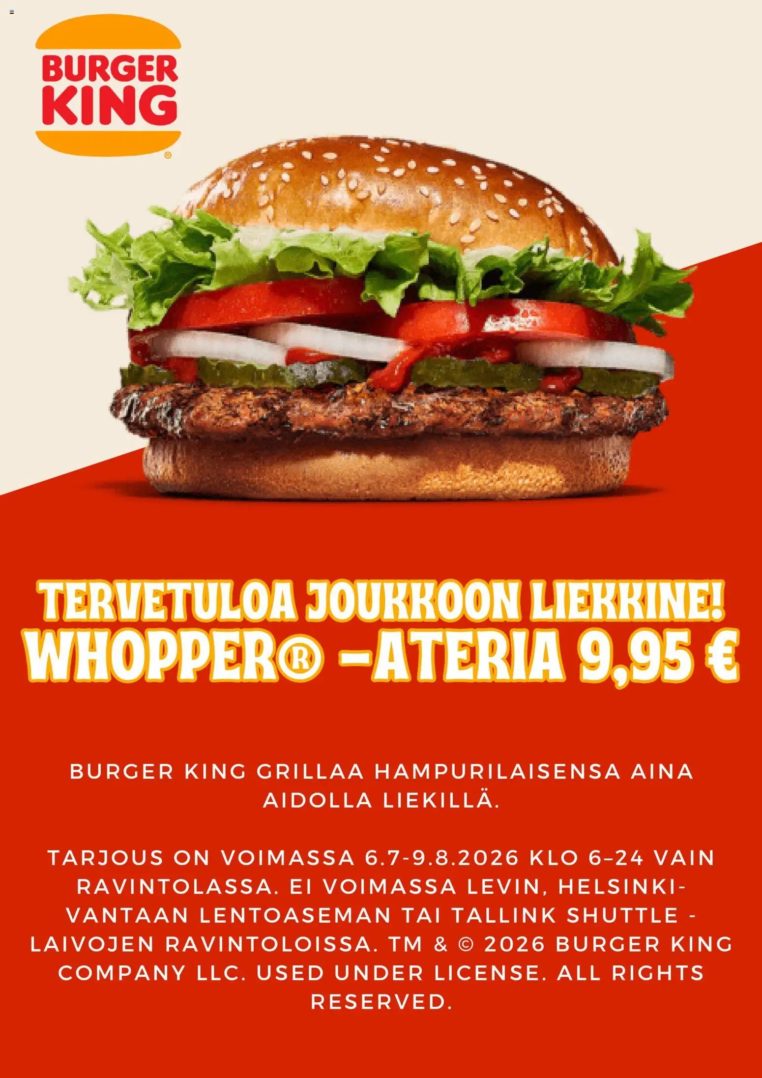 Burger King tarjoukset