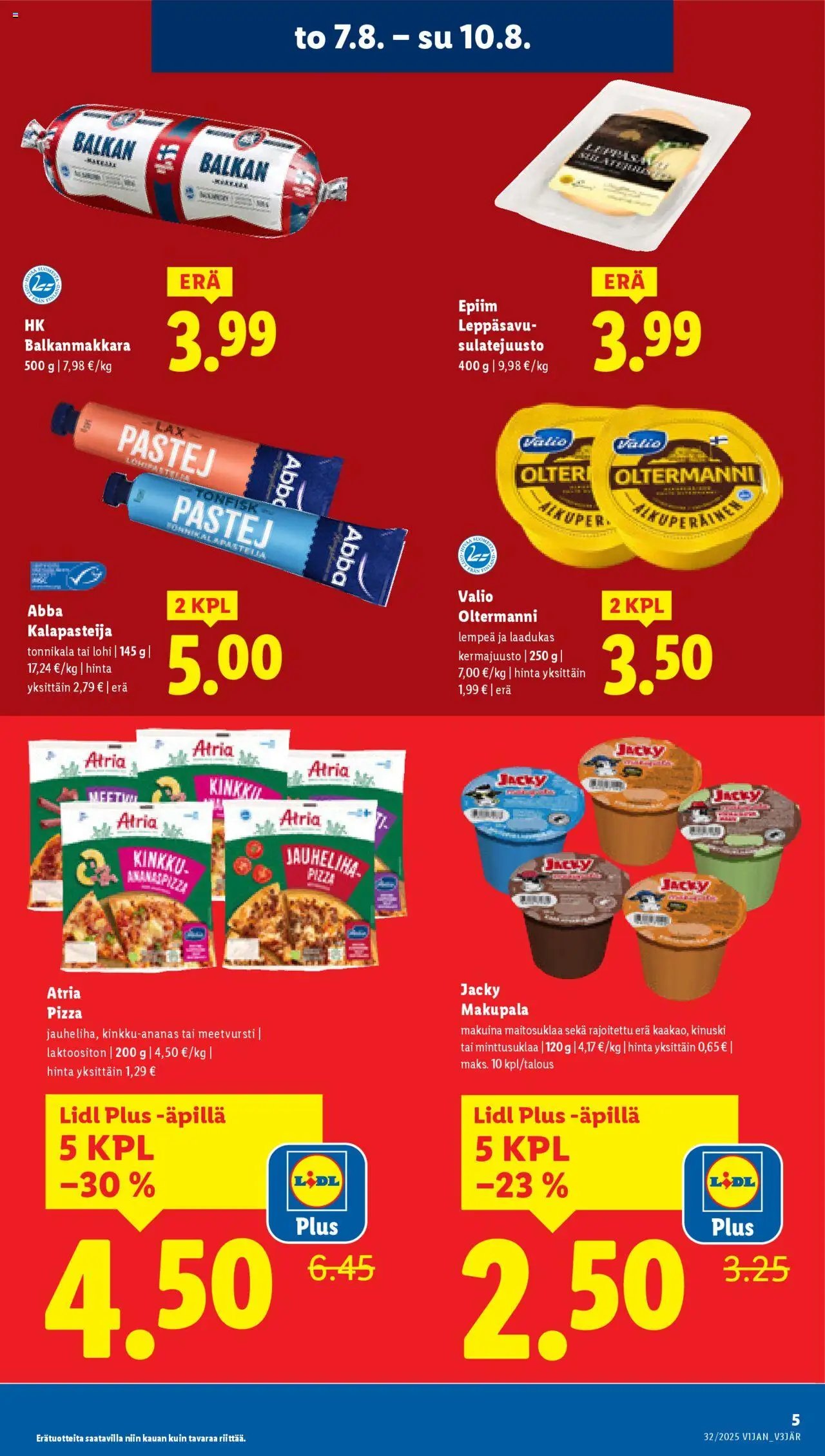 Lidl tarjoukset - Helsinki (2025-08-07 - 2025-08-13)