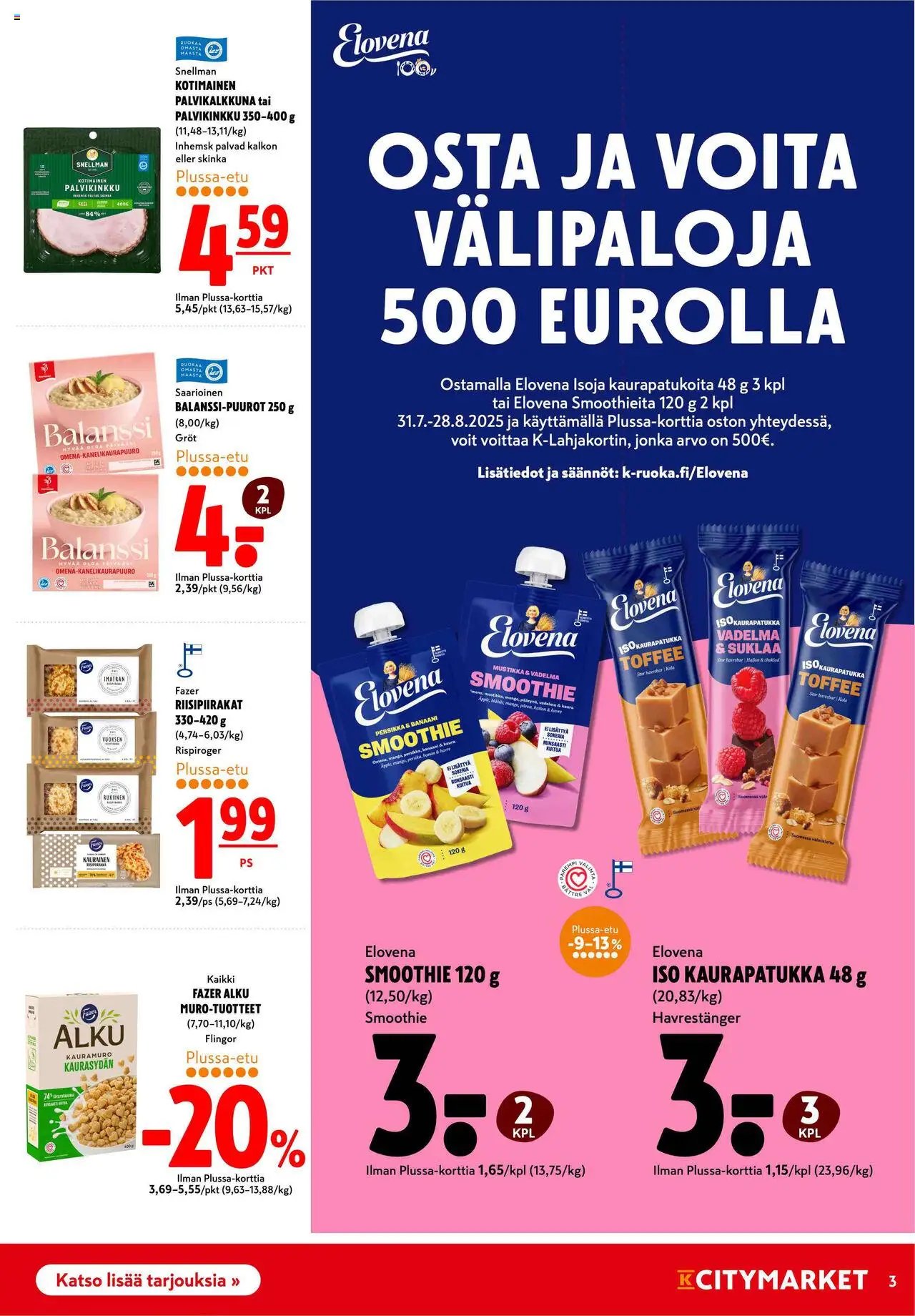 K-Citymarket tarjoukset (2025-07-31 - 2025-08-03)