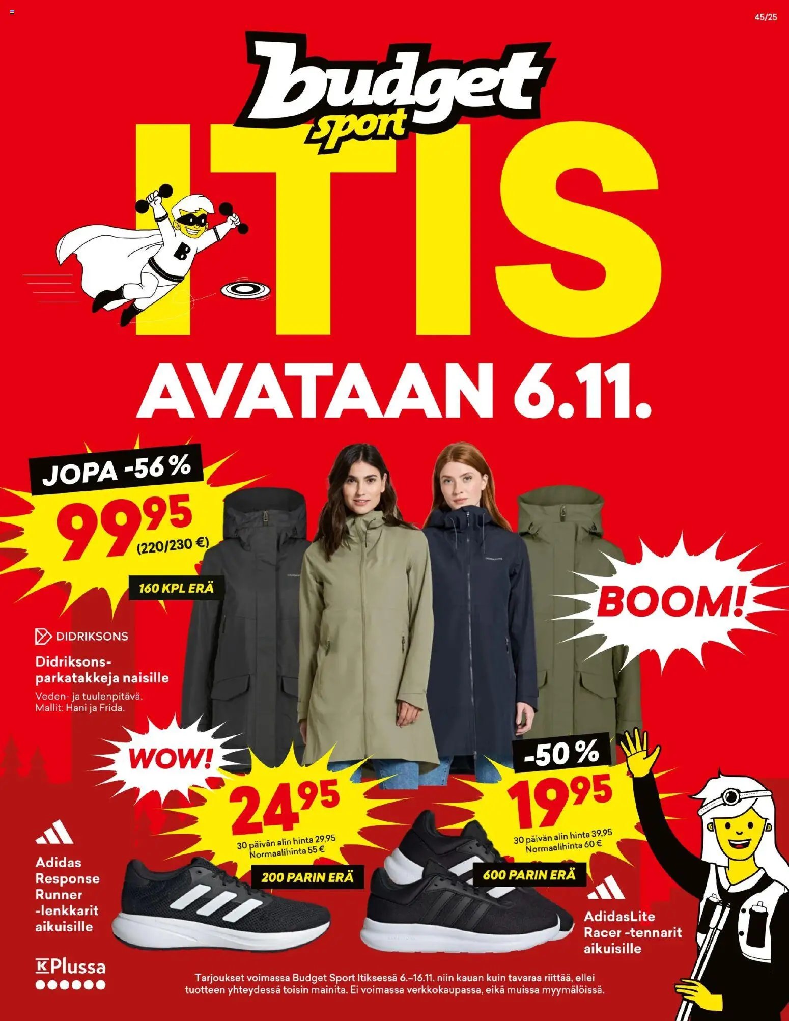 Budget Sport tarjoukset (2025-11-06 - 2025-11-16)