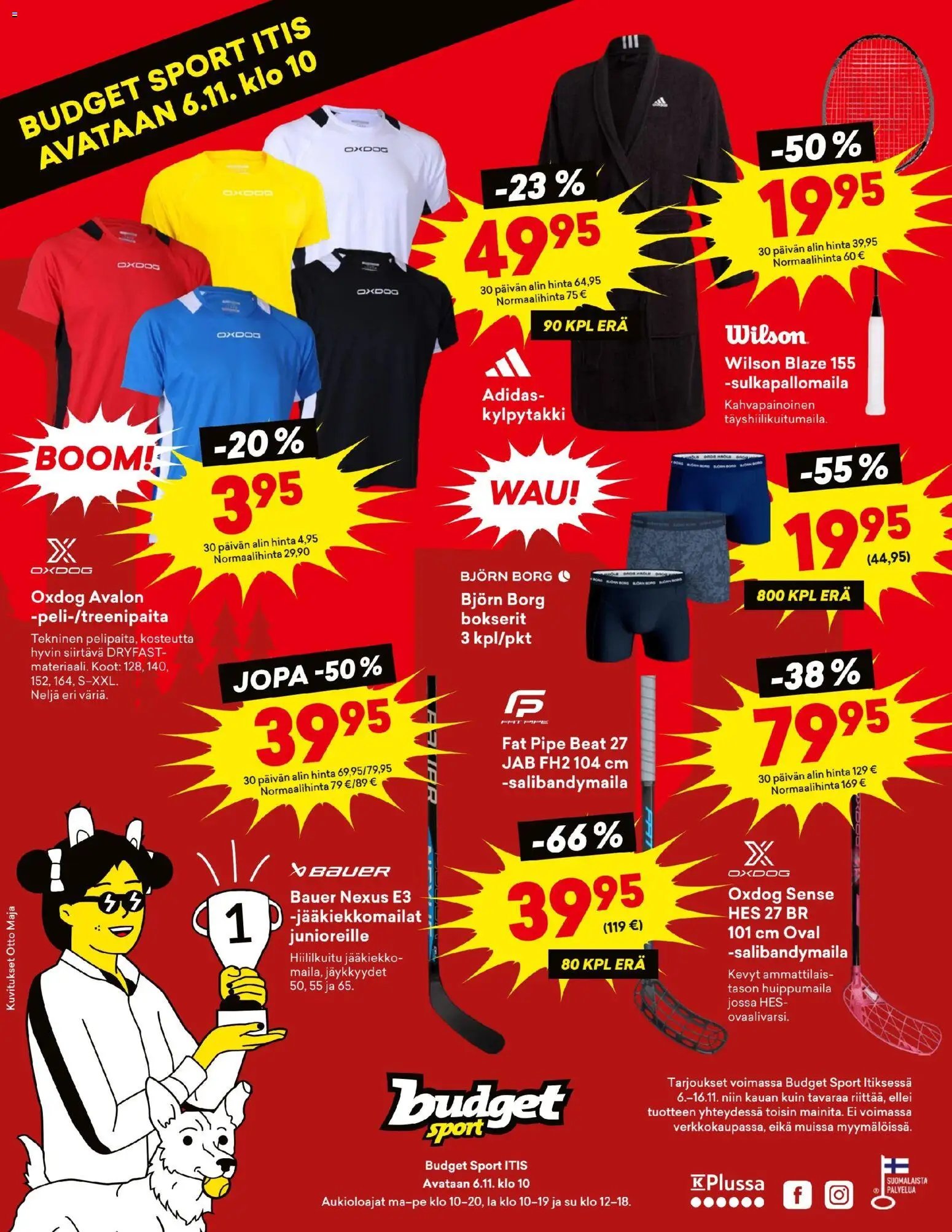 Budget Sport tarjoukset (2025-11-06 - 2025-11-16)