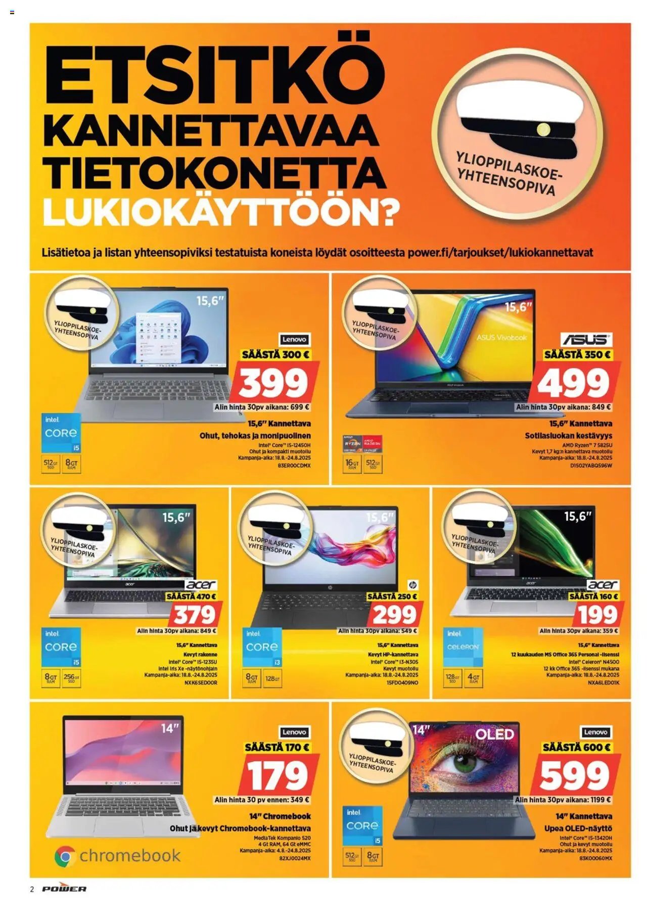 Power tarjoukset (2025-08-18 - 2025-08-31)
