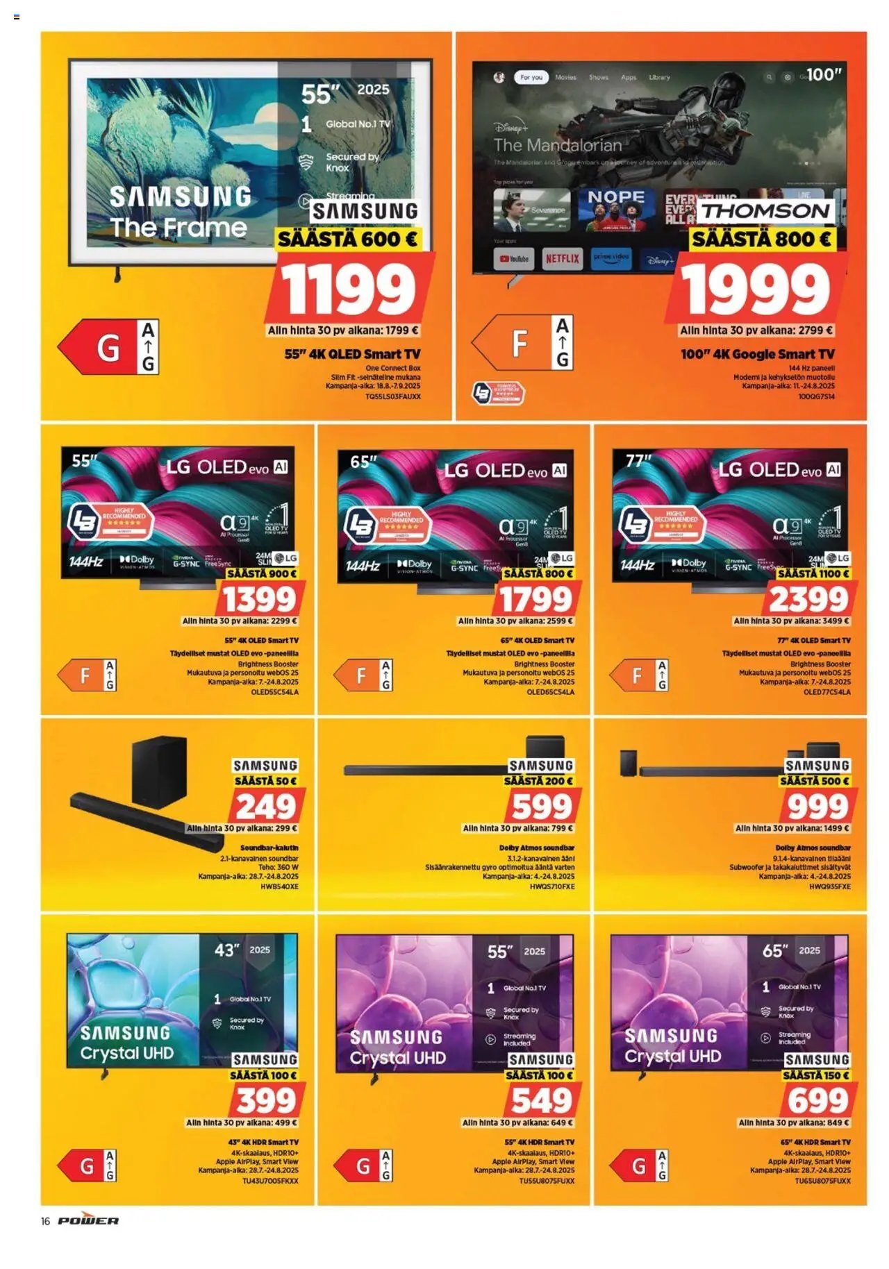 Power tarjoukset (2025-08-18 - 2025-08-31)