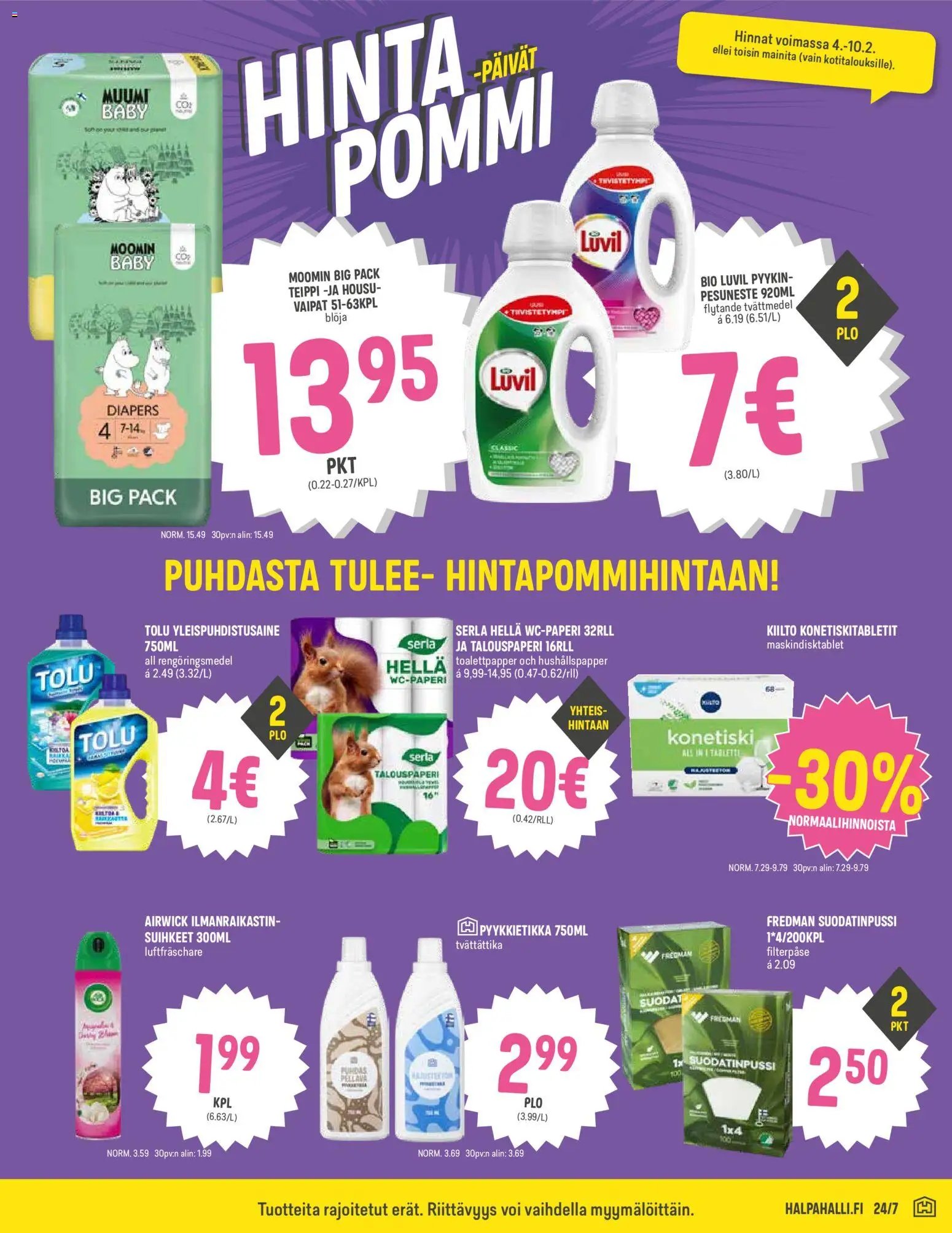 Halpa Halli tarjoukset