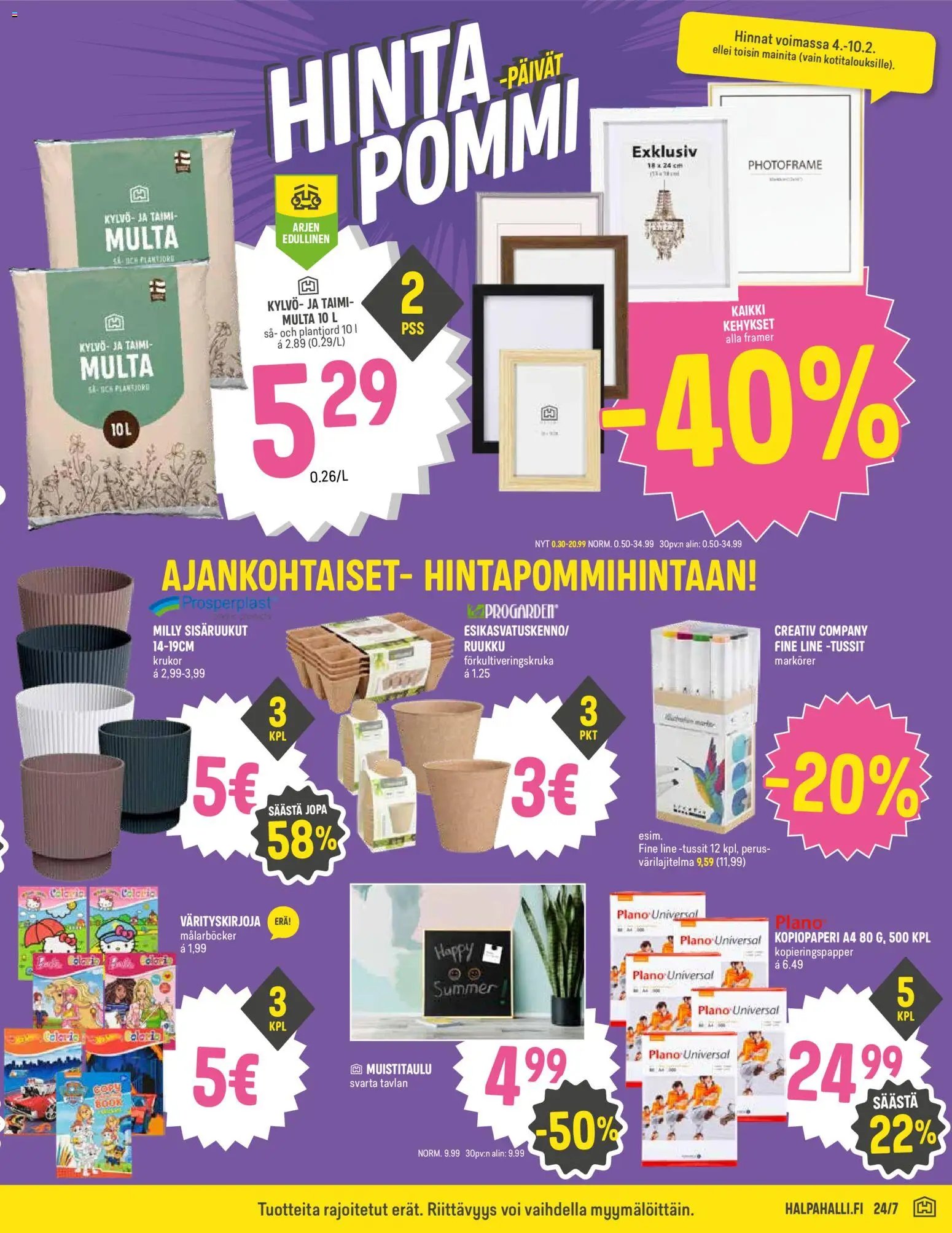 Halpa Halli tarjoukset