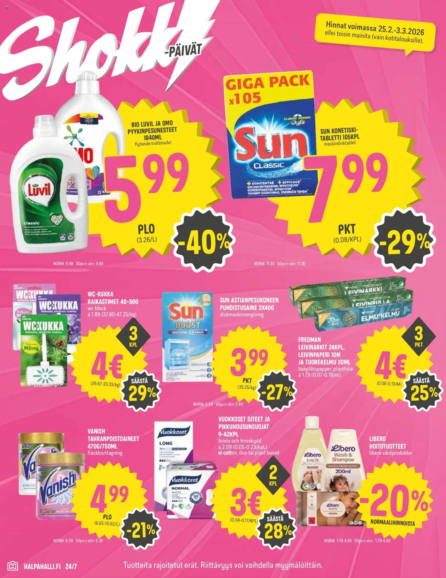 Halpa Halli tarjoukset