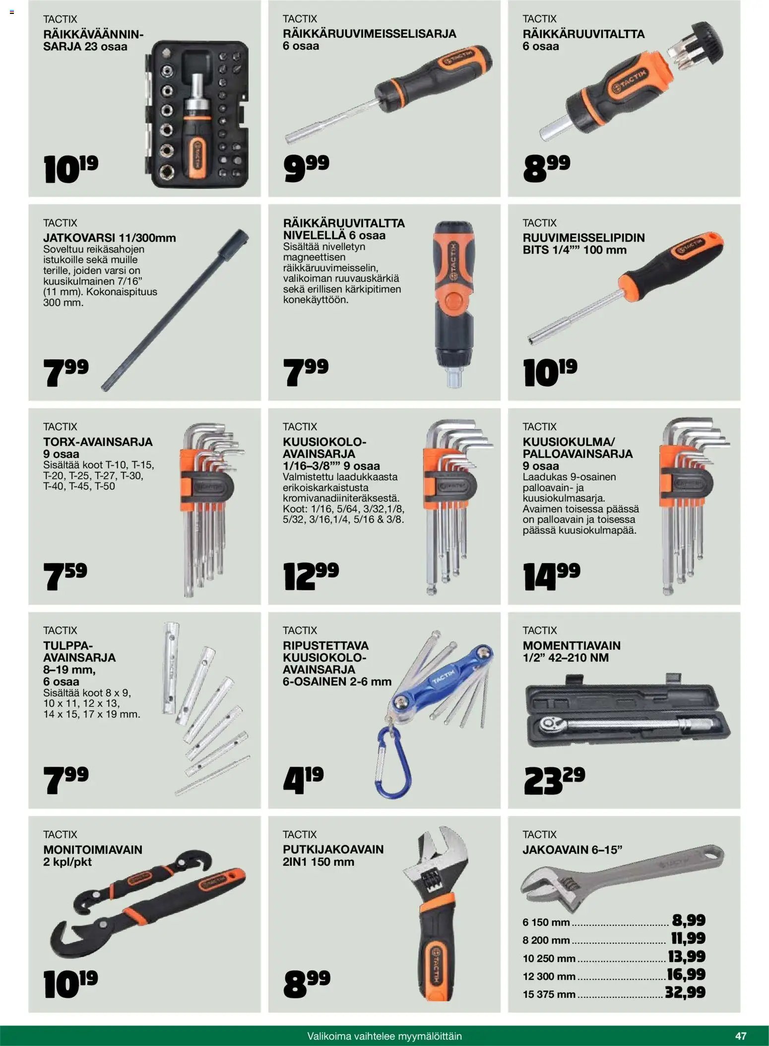 Tokmanni - 2025 Työkalukuvasto