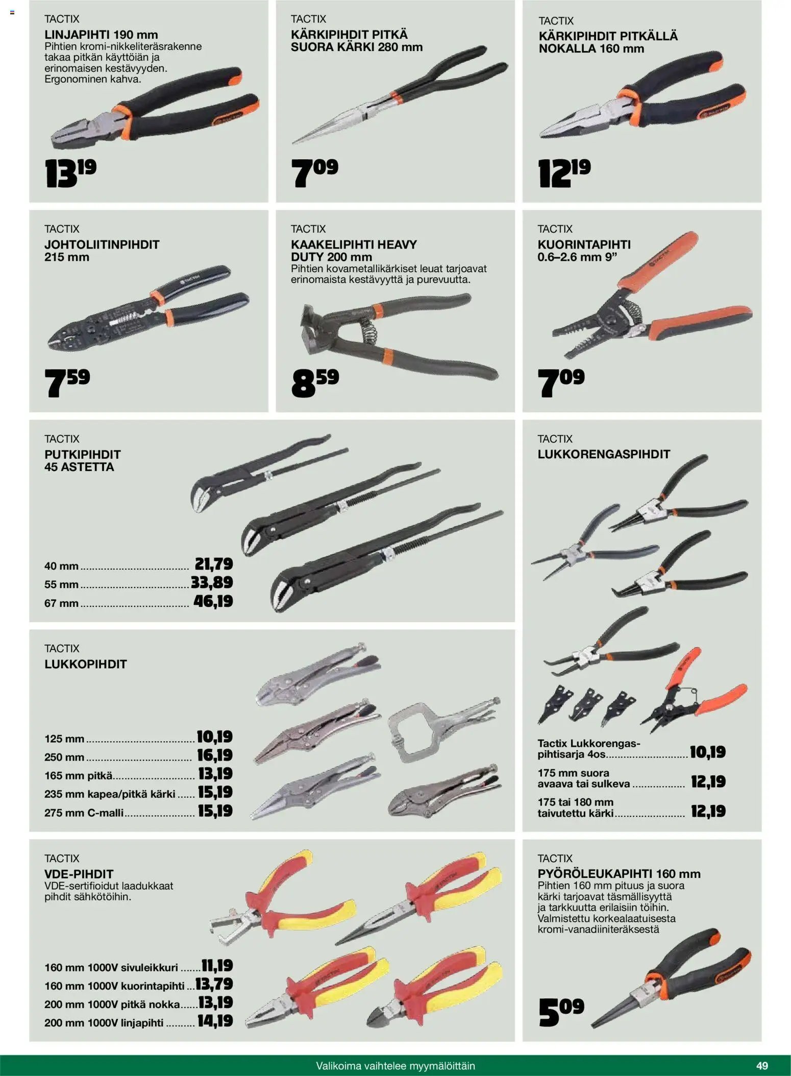 Tokmanni - 2025 Työkalukuvasto