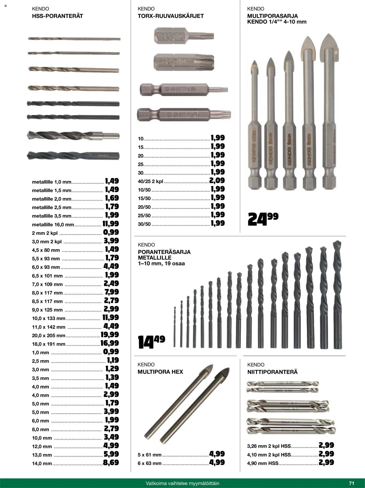 Tokmanni - 2025 Työkalukuvasto