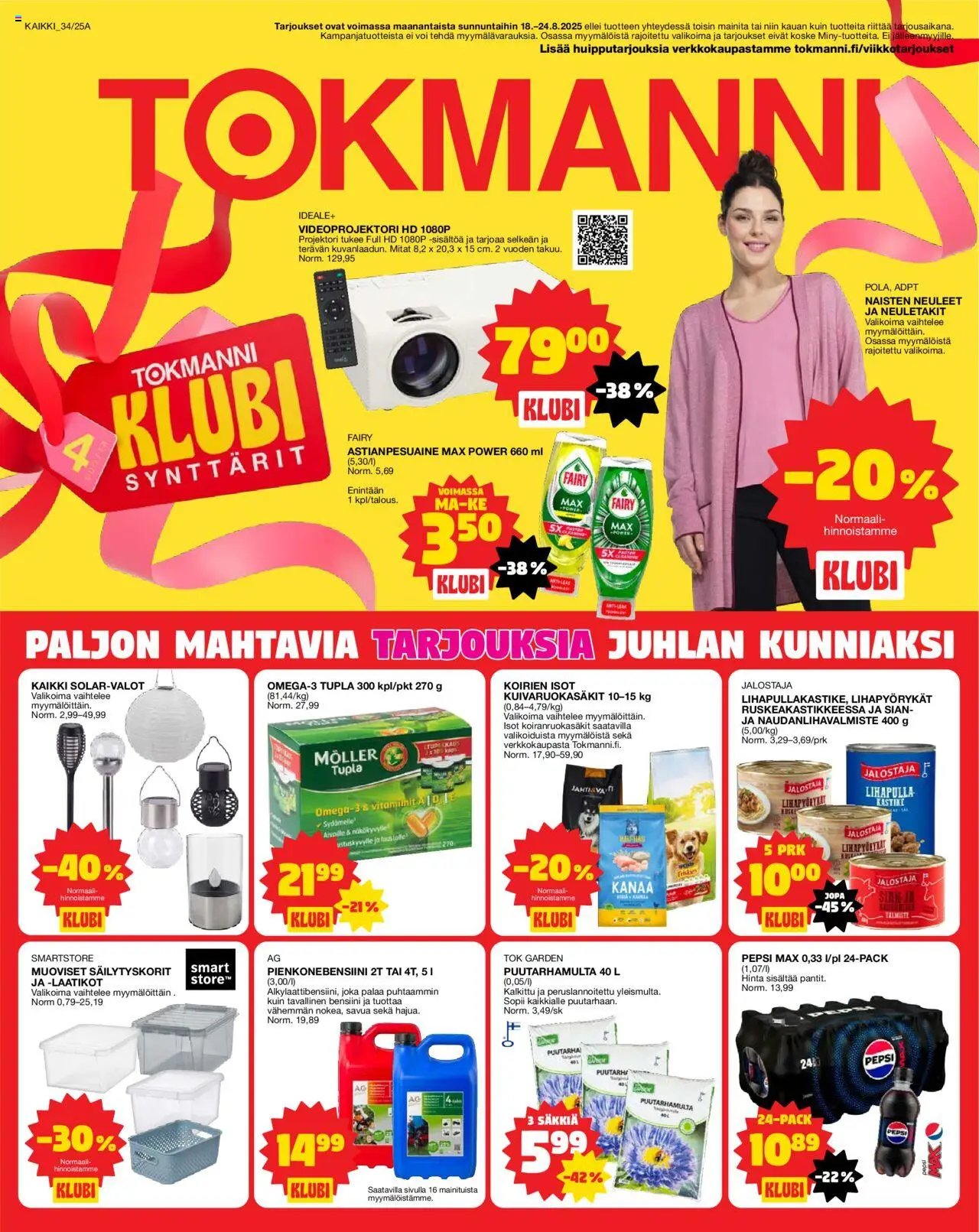 Tokmanni tarjoukset (2025-08-18 - 2025-08-24)