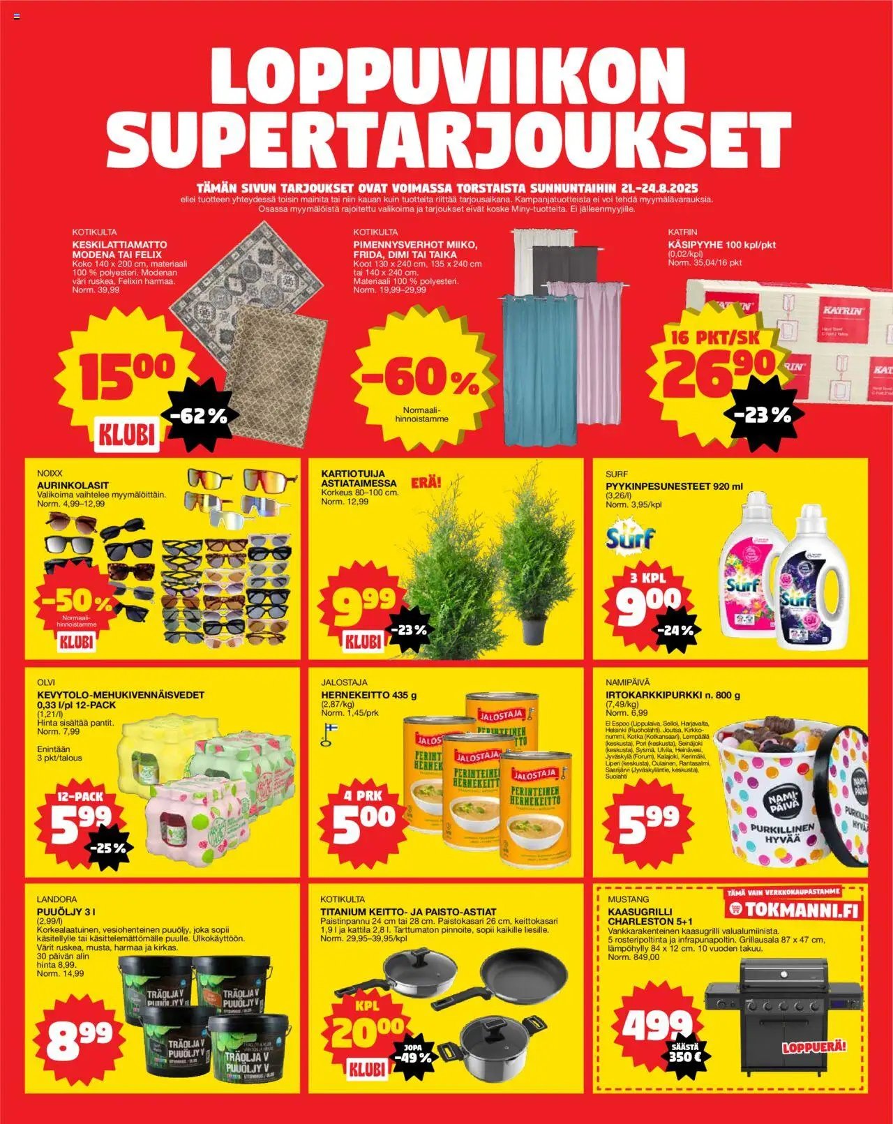 Tokmanni tarjoukset (2025-08-18 - 2025-08-24)