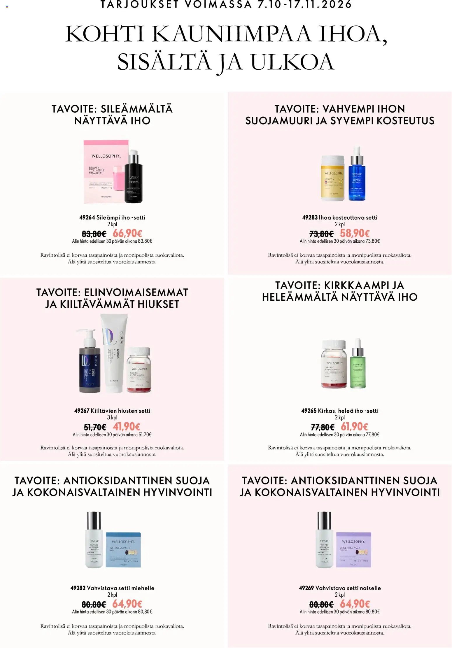 Oriflame Jakson 14 parhaat tarjoukset