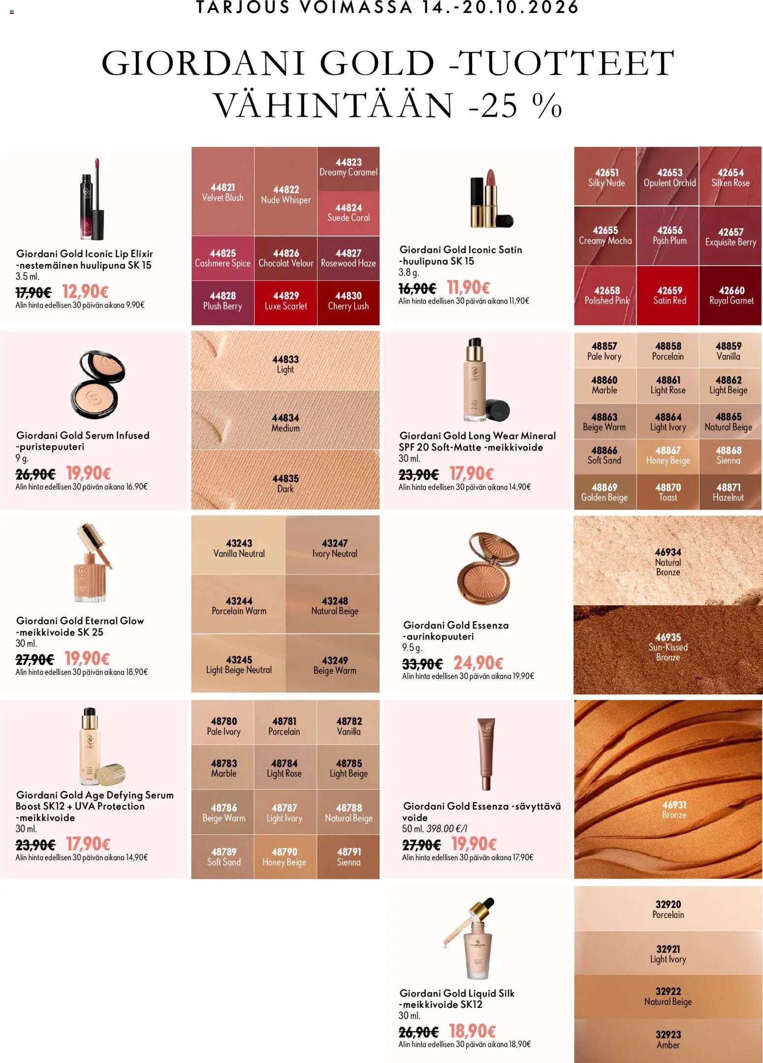 Oriflame Jakson 14 parhaat tarjoukset