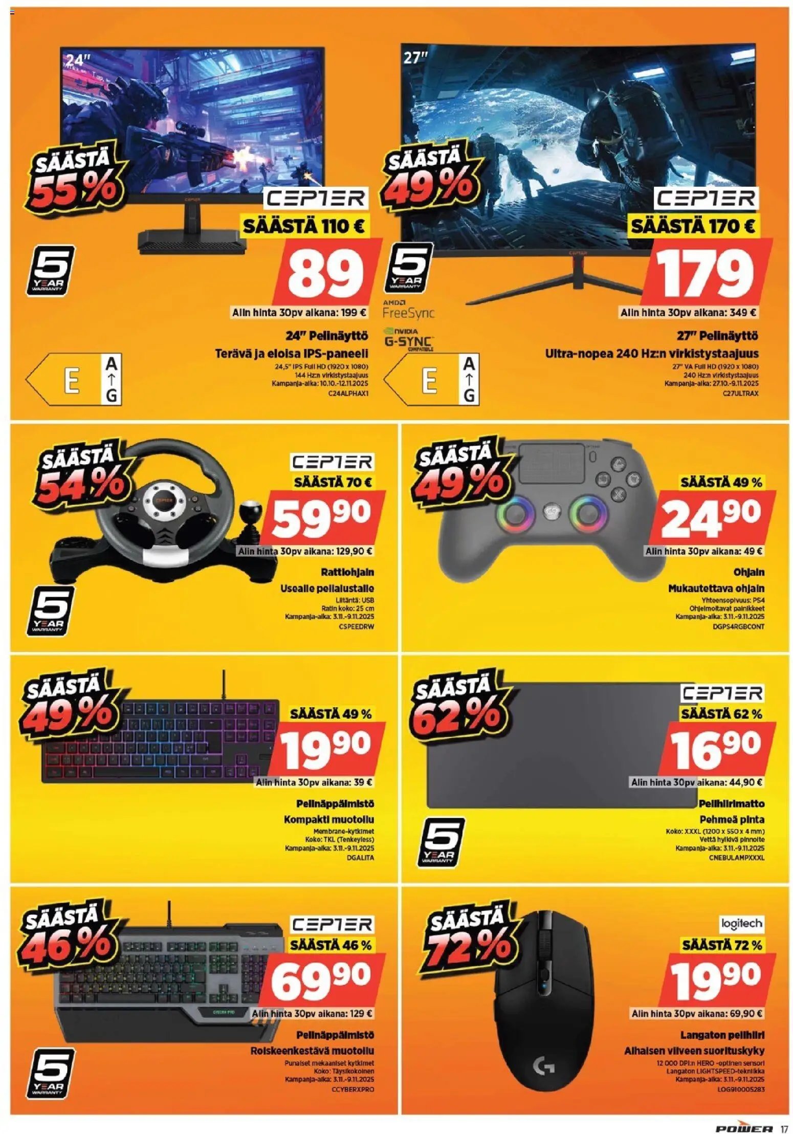 Power tarjoukset (2025-11-13 - 2025-11-27)