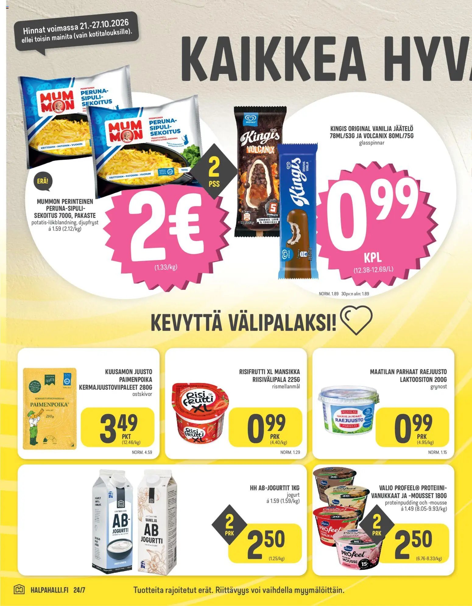 Halpa Halli tarjoukset