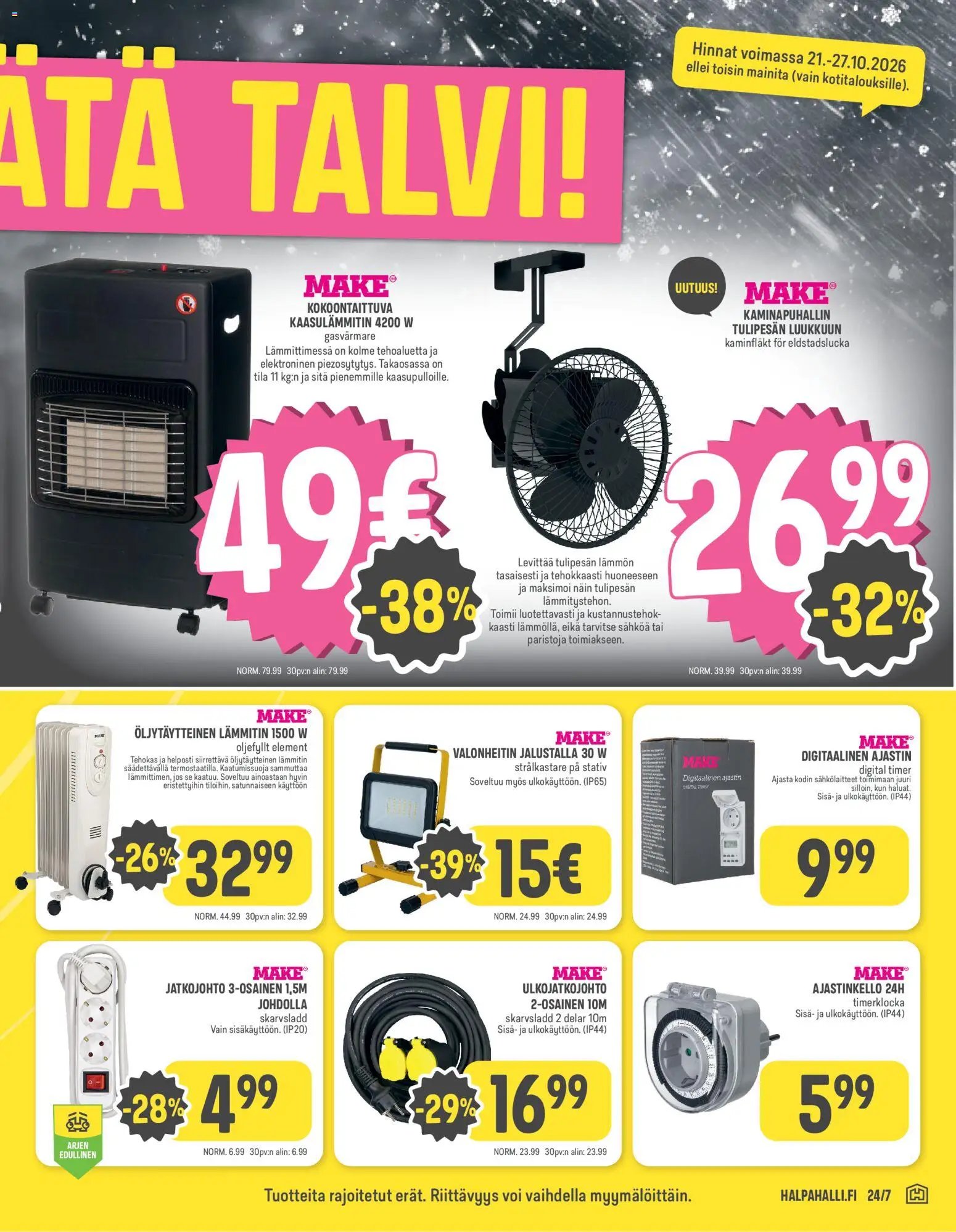 Halpa Halli tarjoukset