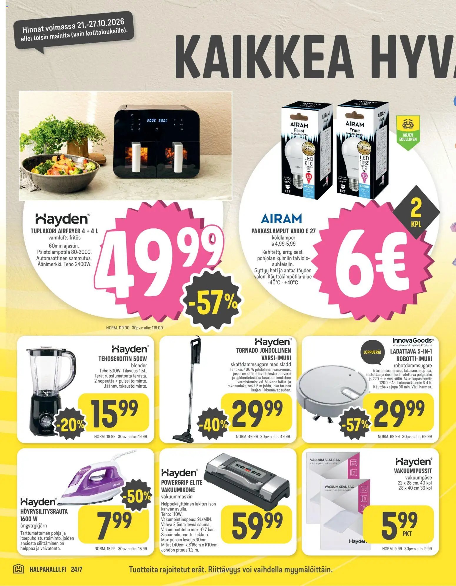 Halpa Halli tarjoukset