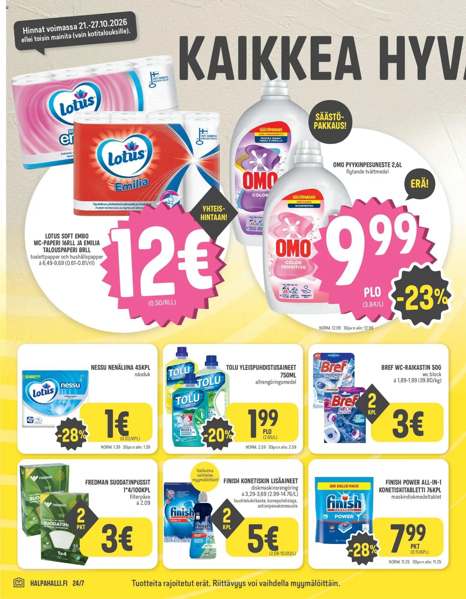 Halpa Halli tarjoukset