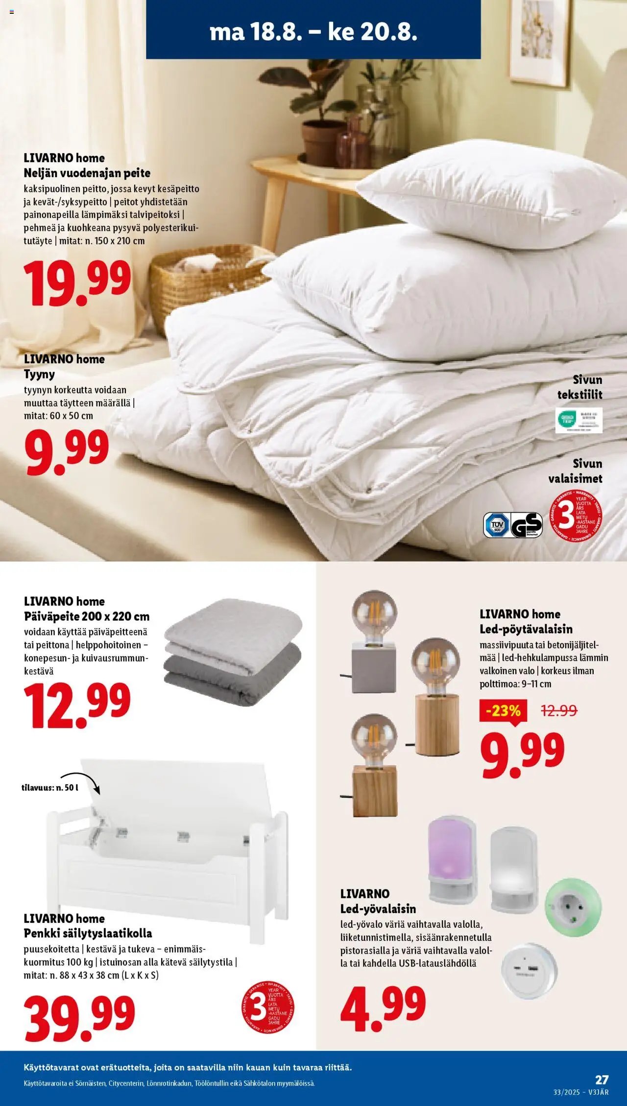 Lidl tarjoukset (2025-08-14 - 2025-08-20)