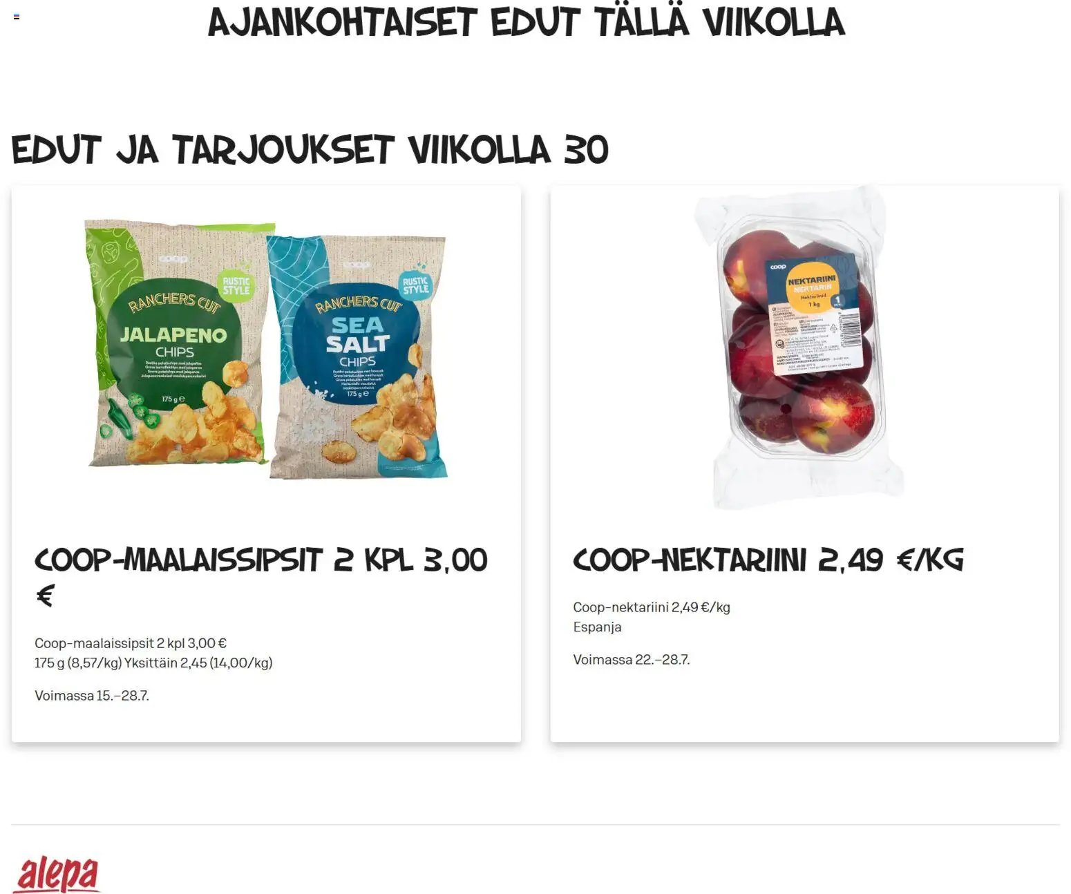 Alepa tarjoukset