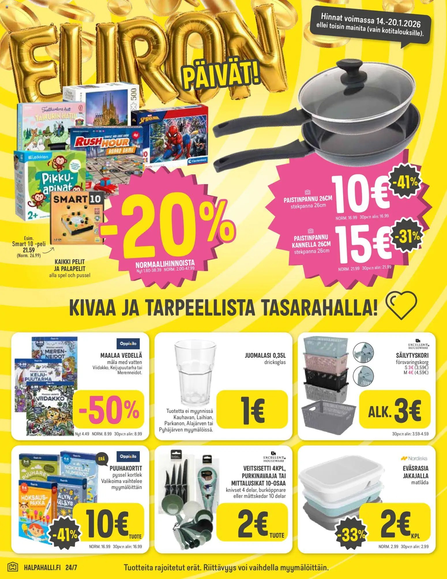 Halpa Halli tarjoukset