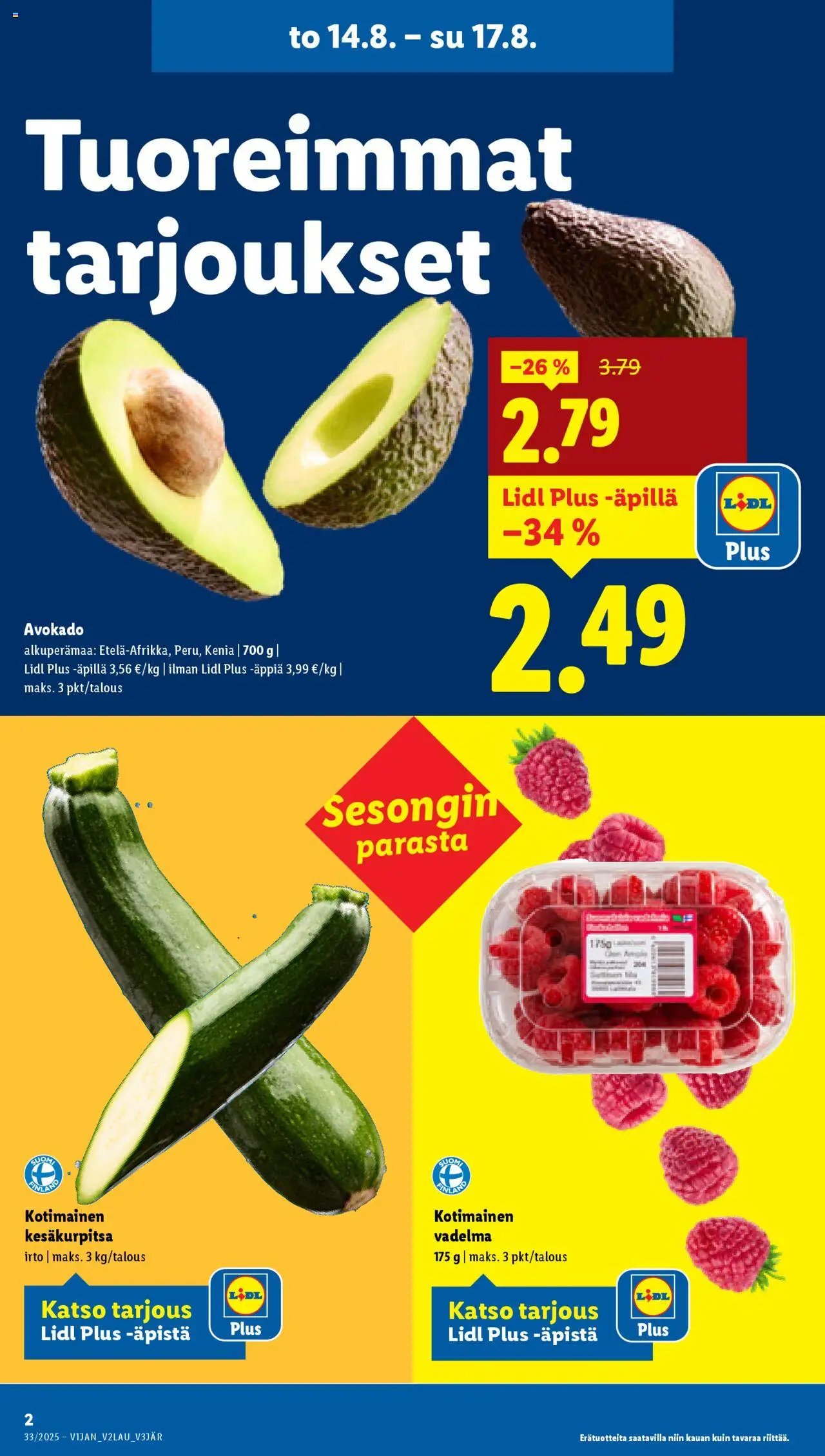 Lidl tarjoukset - Helsinki (2025-08-14 - 2025-08-20)