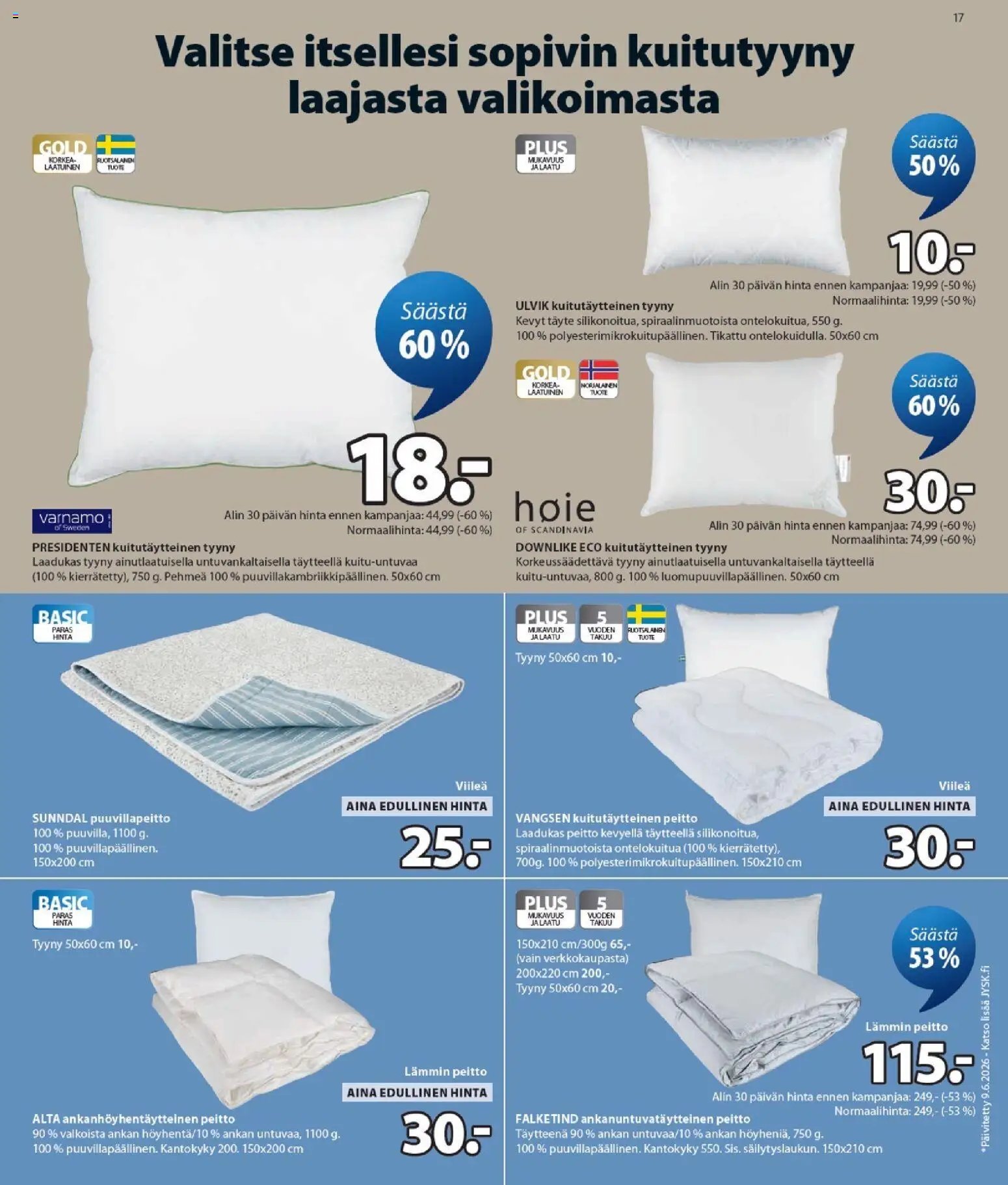 JYSK tarjoukset