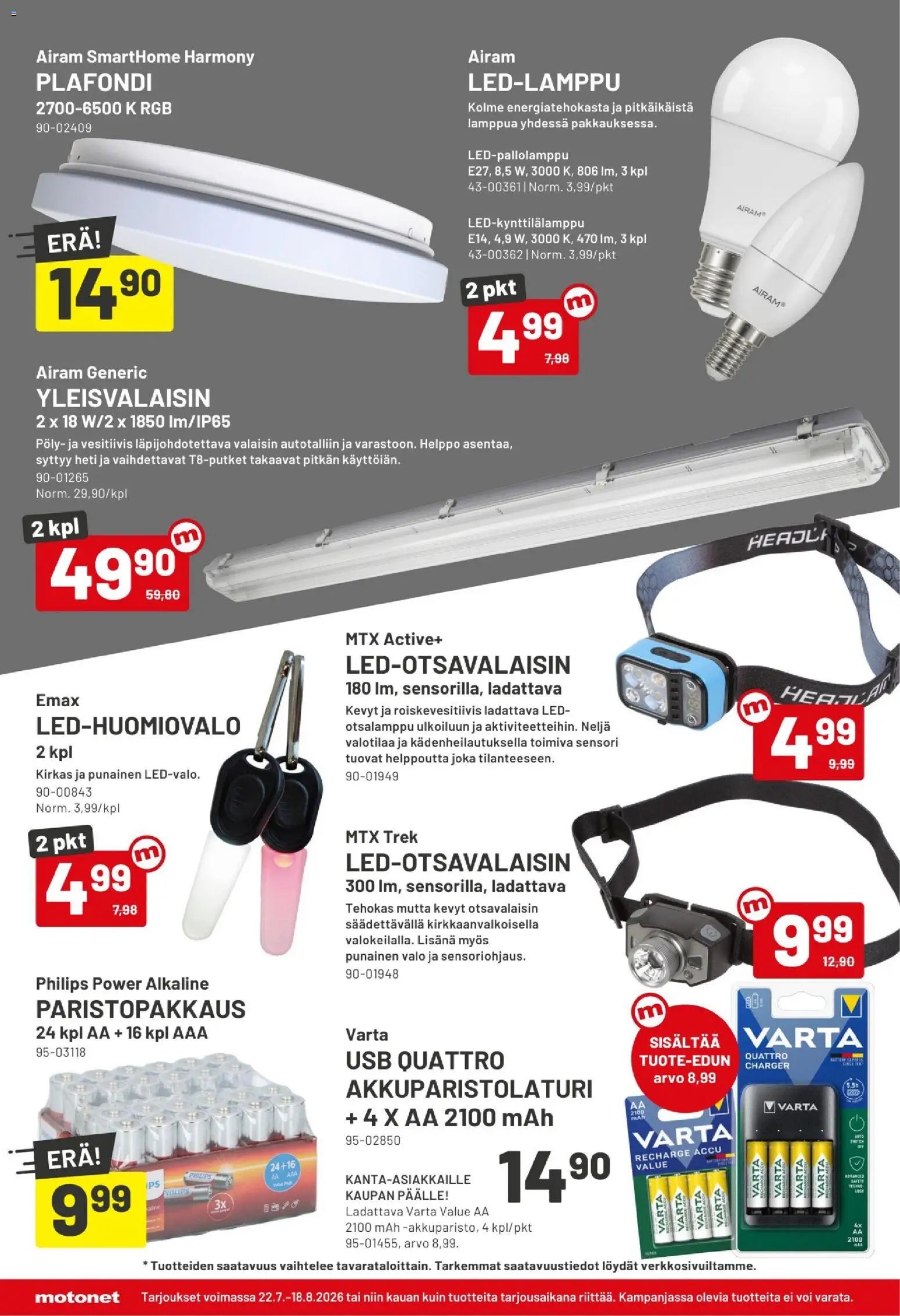 Motonet tarjoukset