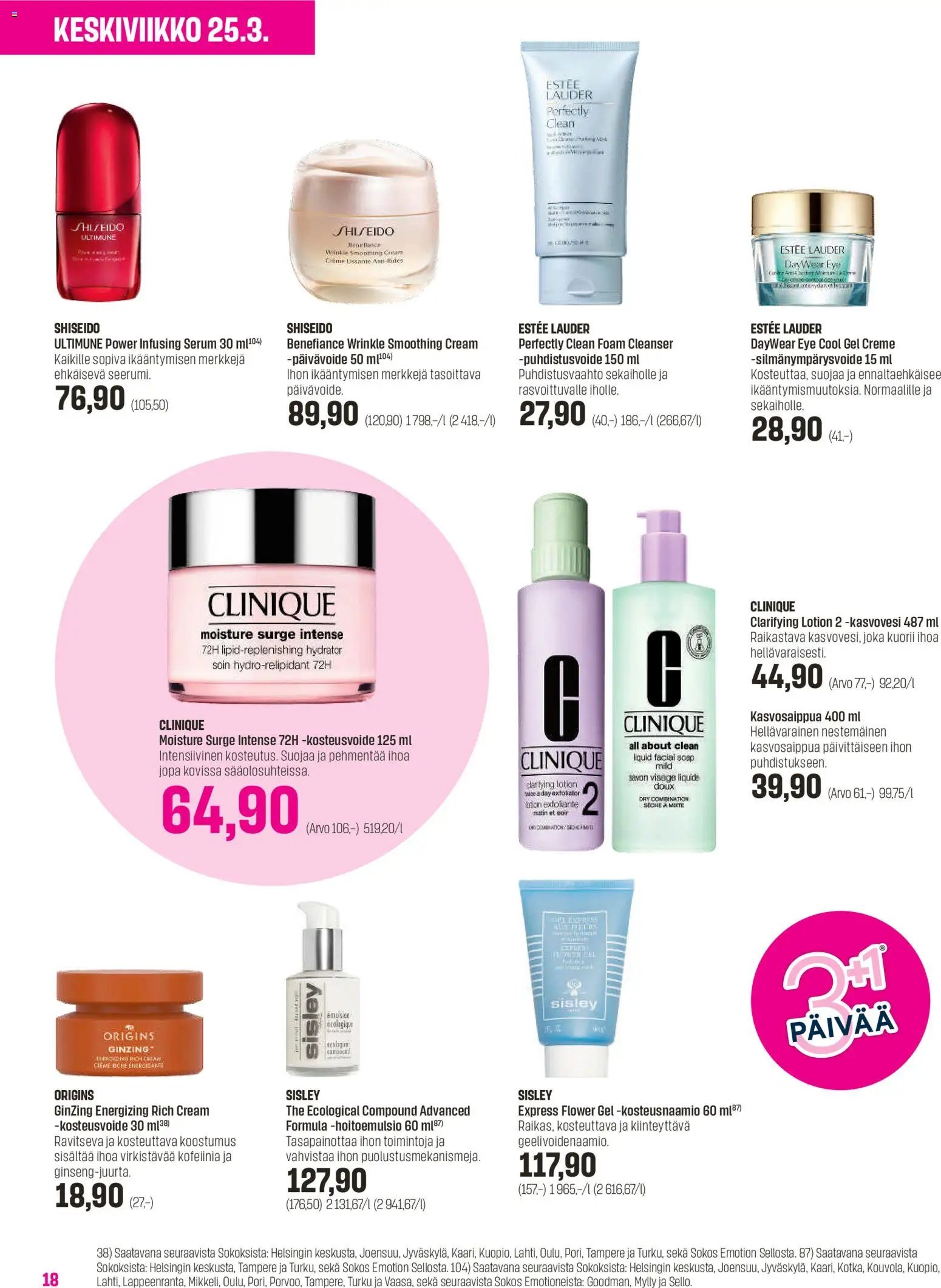 Sokos tarjoukset - Emotion 3plus1