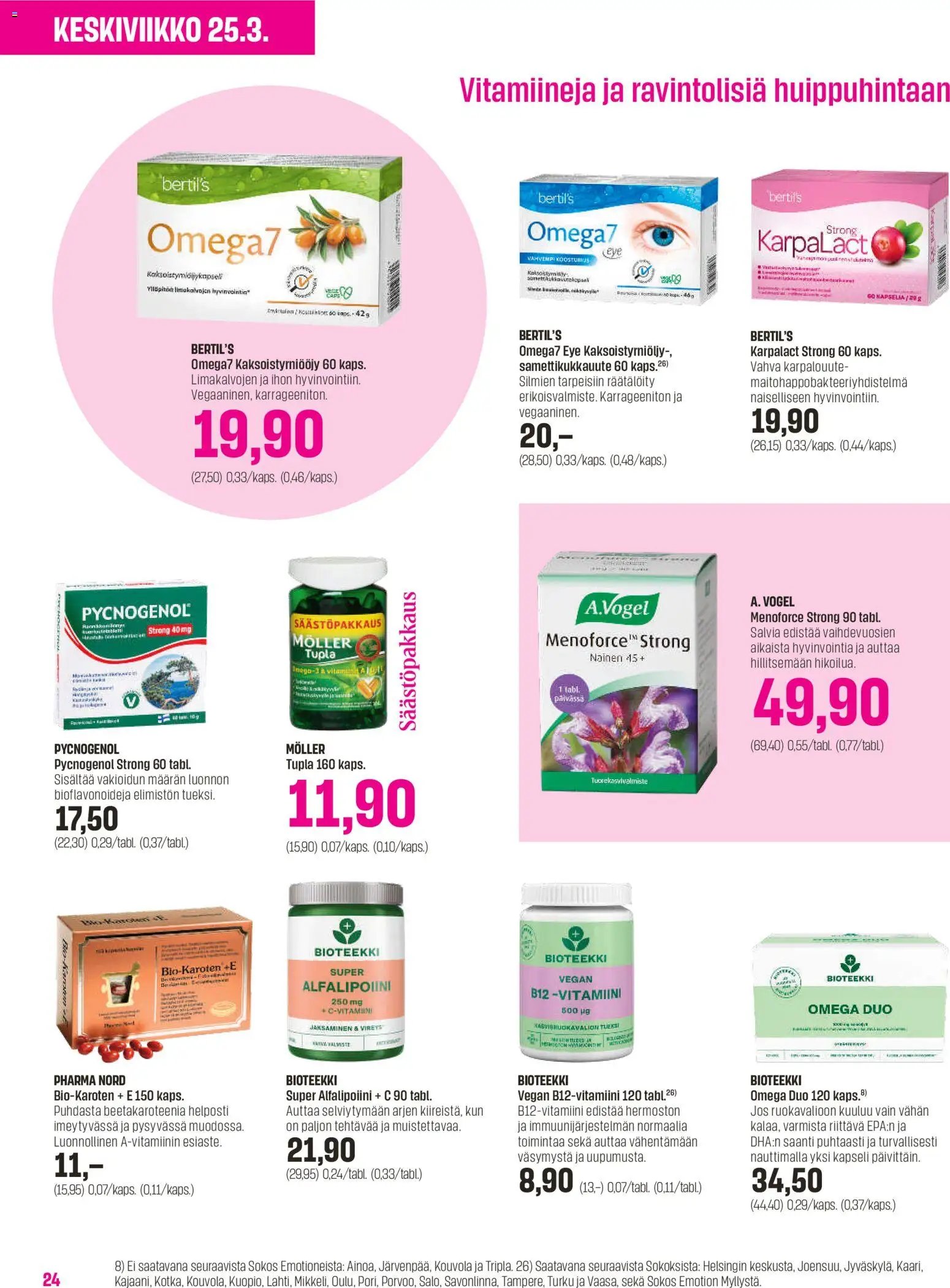 Sokos tarjoukset - Emotion 3plus1