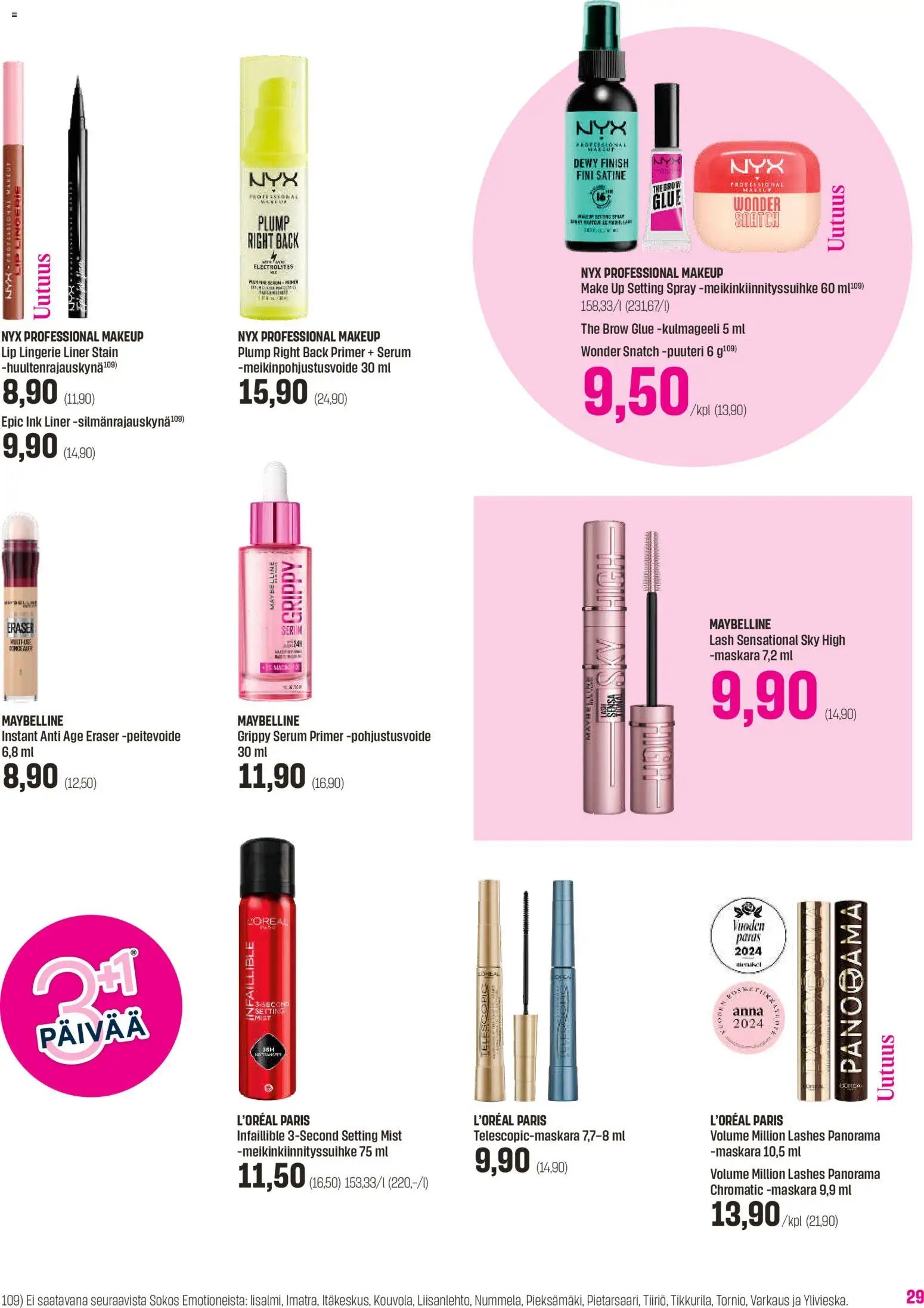 Sokos tarjoukset - Emotion 3plus1