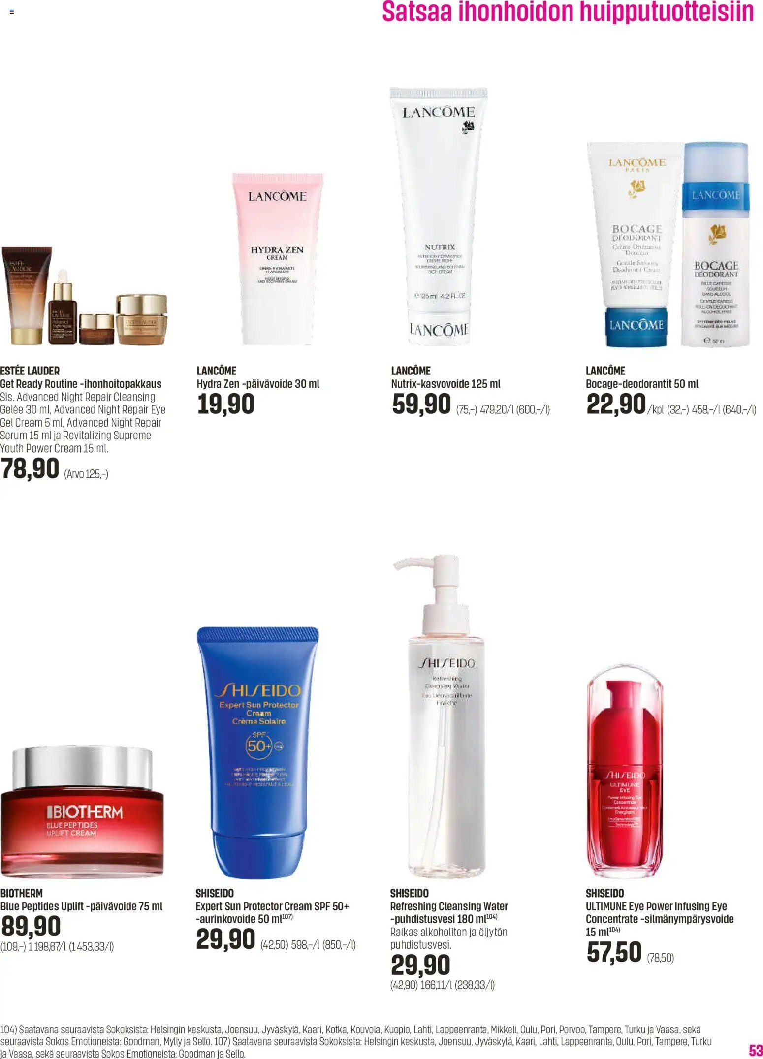 Sokos tarjoukset - Emotion 3plus1