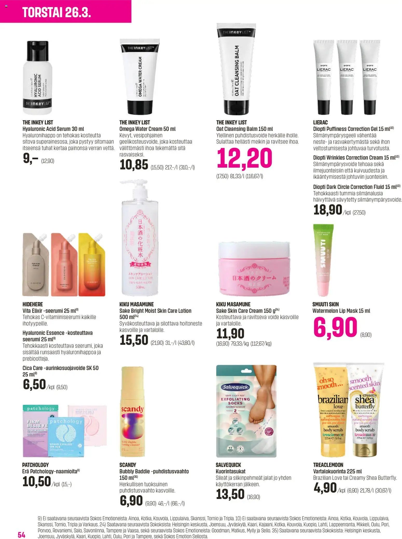 Sokos tarjoukset - Emotion 3plus1