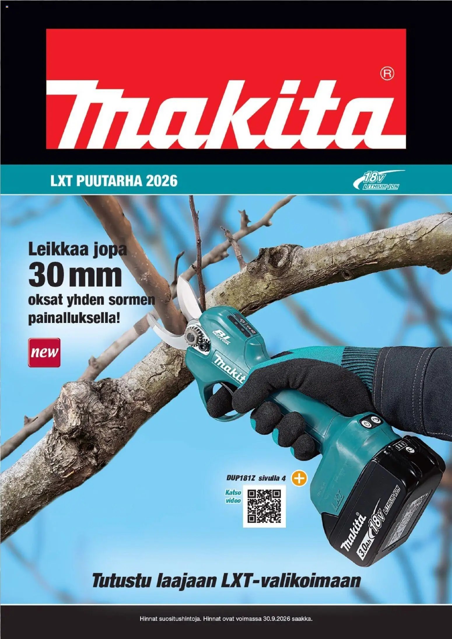 Makita tarjoukset - LXT Puutarha 2026
