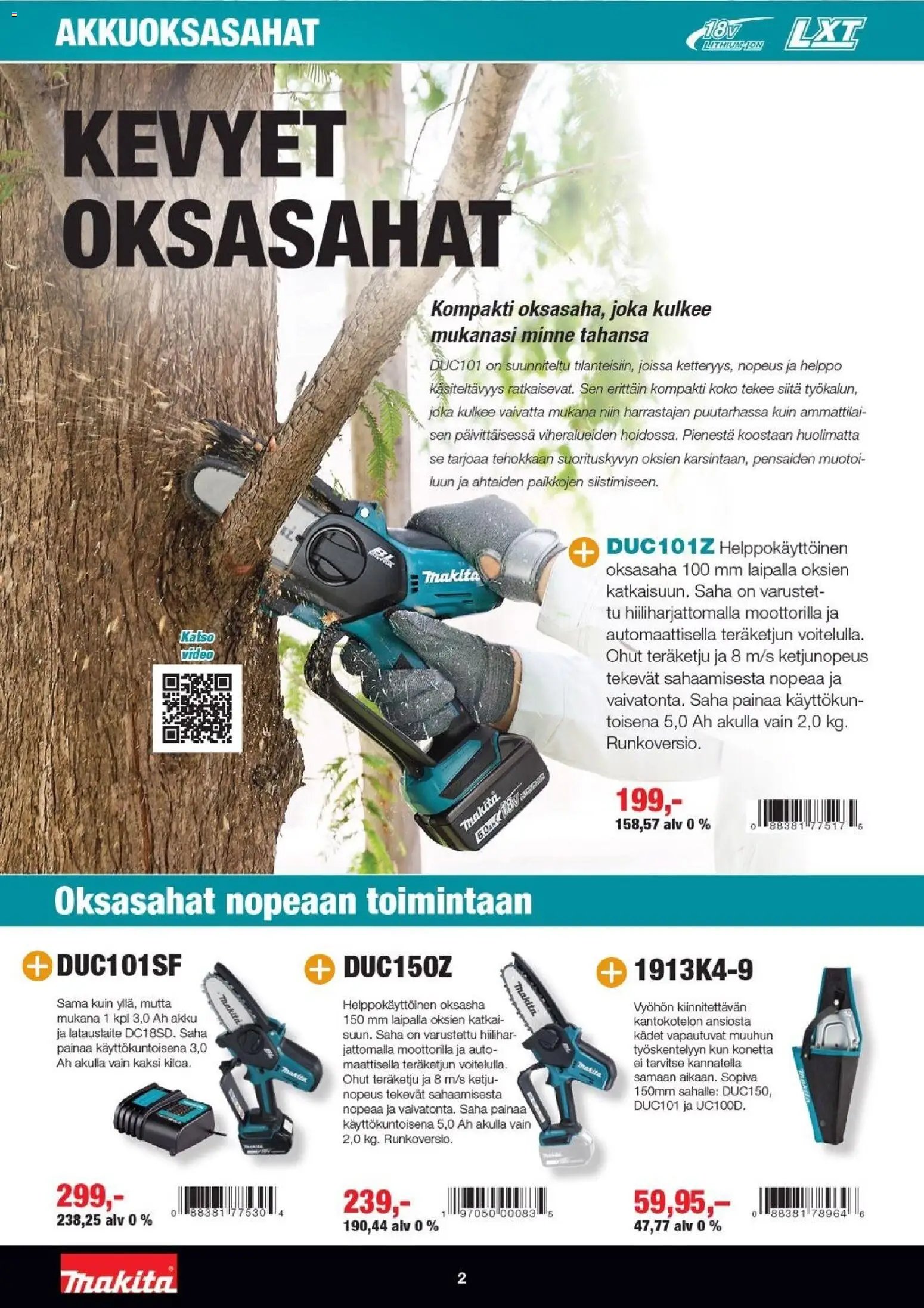 Makita tarjoukset - LXT Puutarha 2026